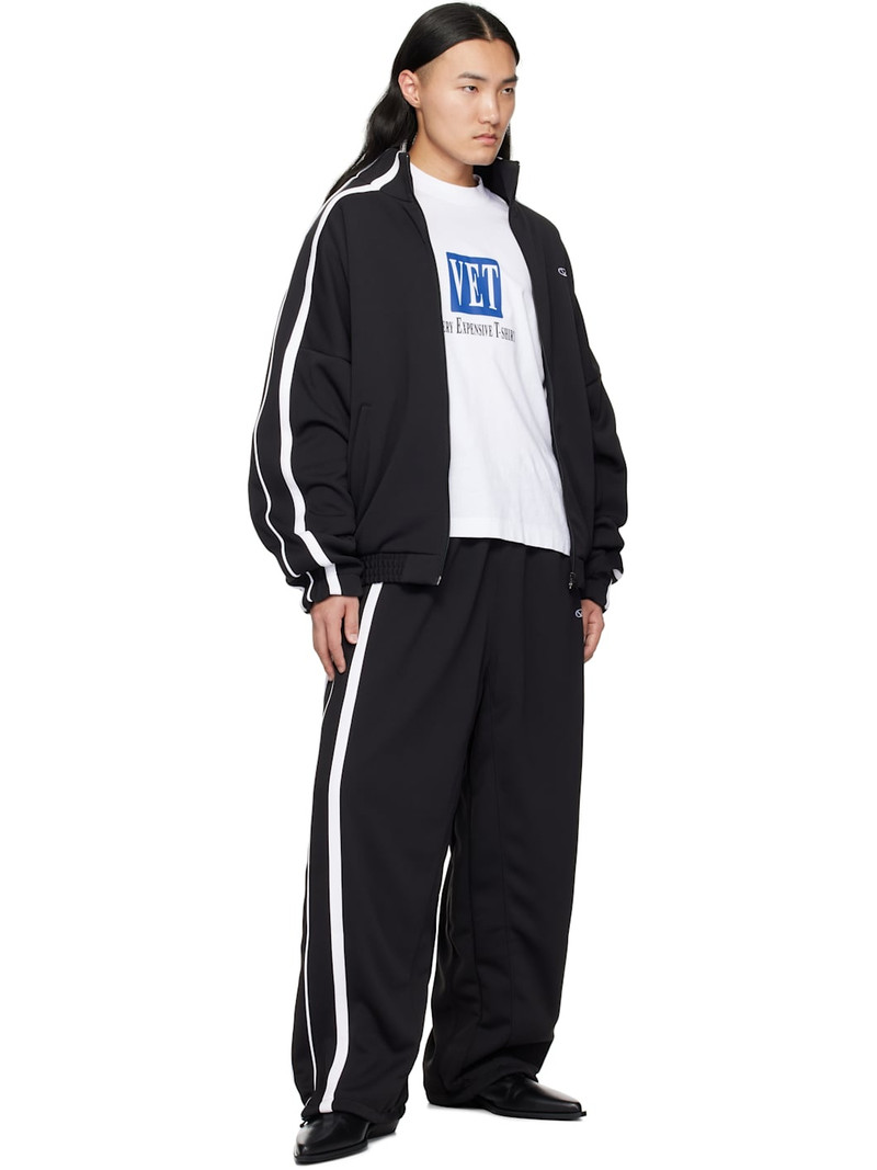 VETEMENTS Black & White Oval Logo Gym Jacket outlook
