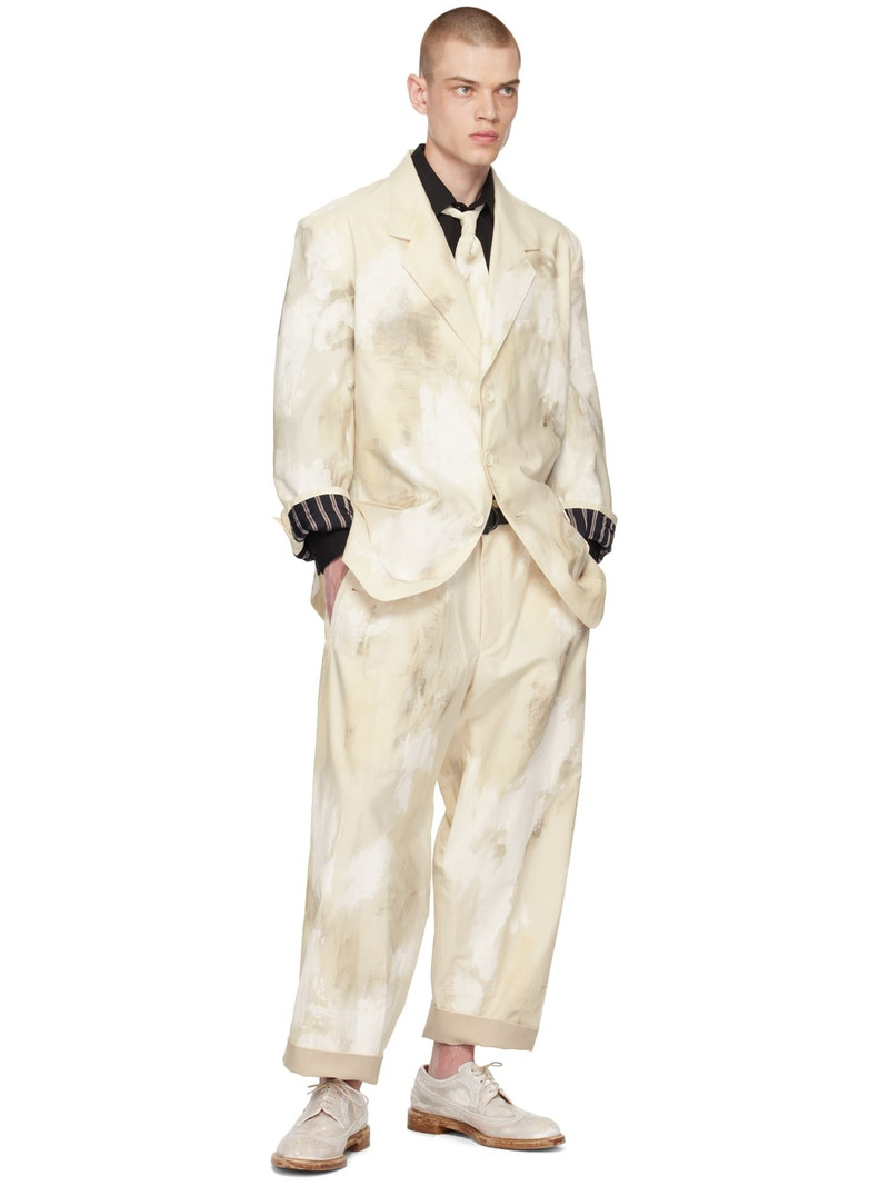 Yohji Yamamoto Off-White Printed Blazer outlook