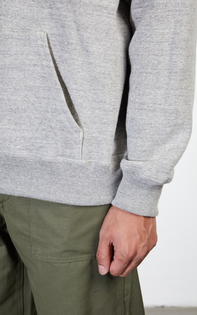 LOOPWHEEL HOODED SWEATER HEATHER GREY - 6