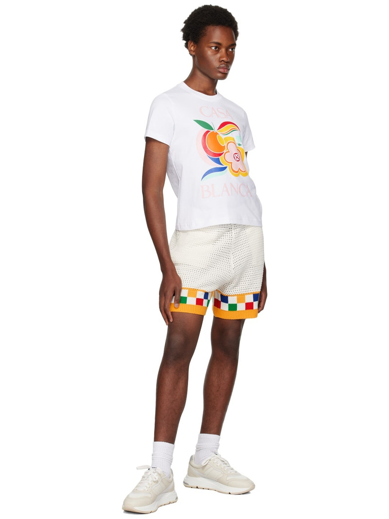 CASABLANCA White 'Le Pouvoir Des Fleurs' T-Shirt outlook