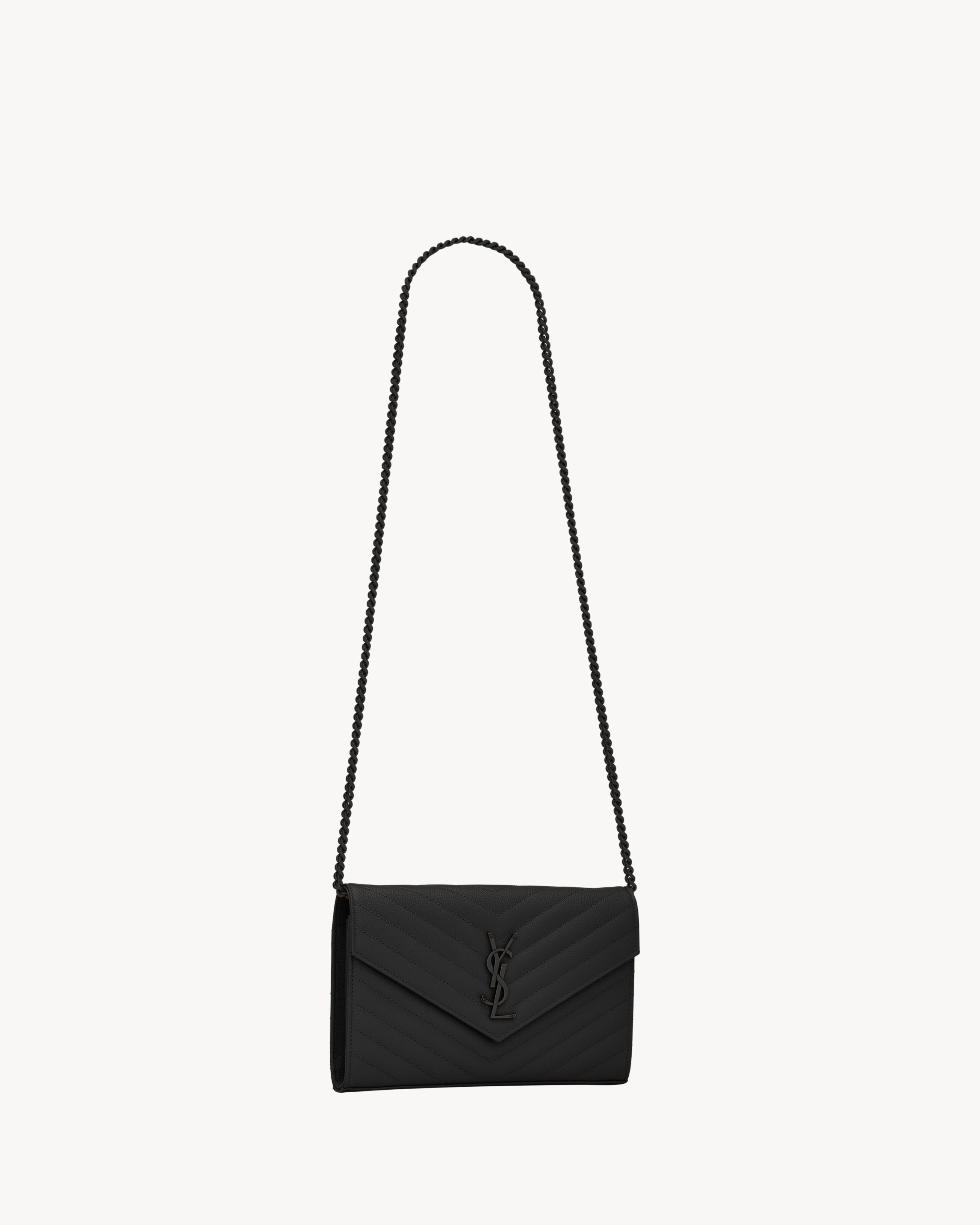 CLASSIC CASSANDRE CHAIN WALLET IN GRAIN DE POUDRE LEATHER - 6