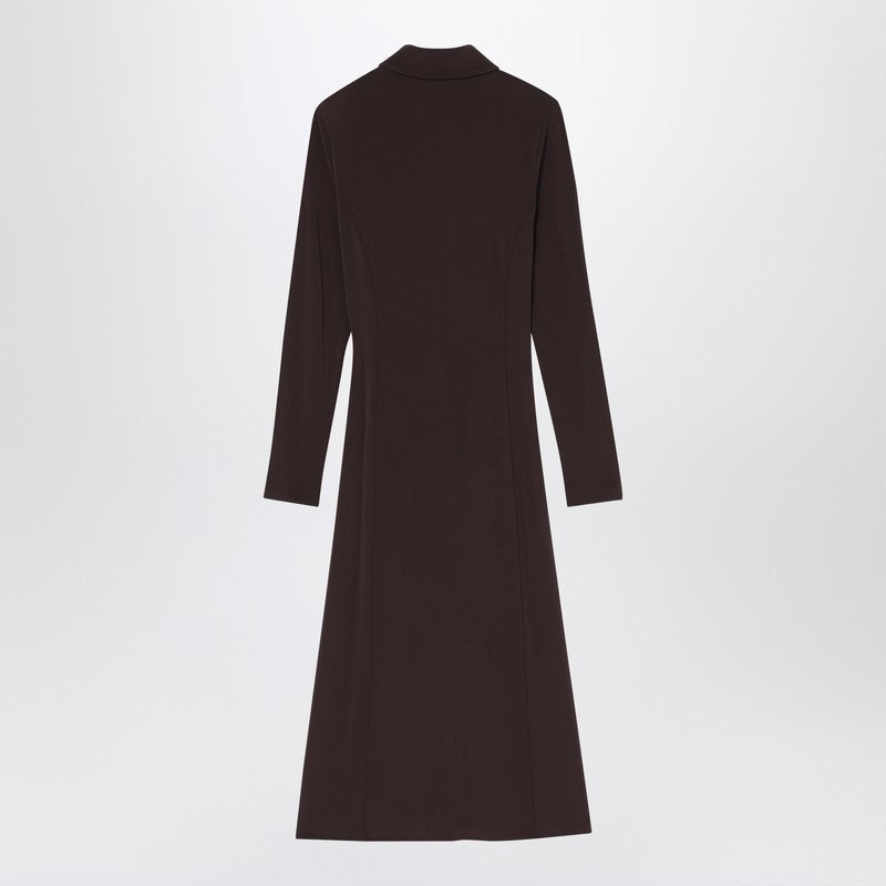 Max Mara Max Mara Midi Shirt Dress In Coffee Colour Women