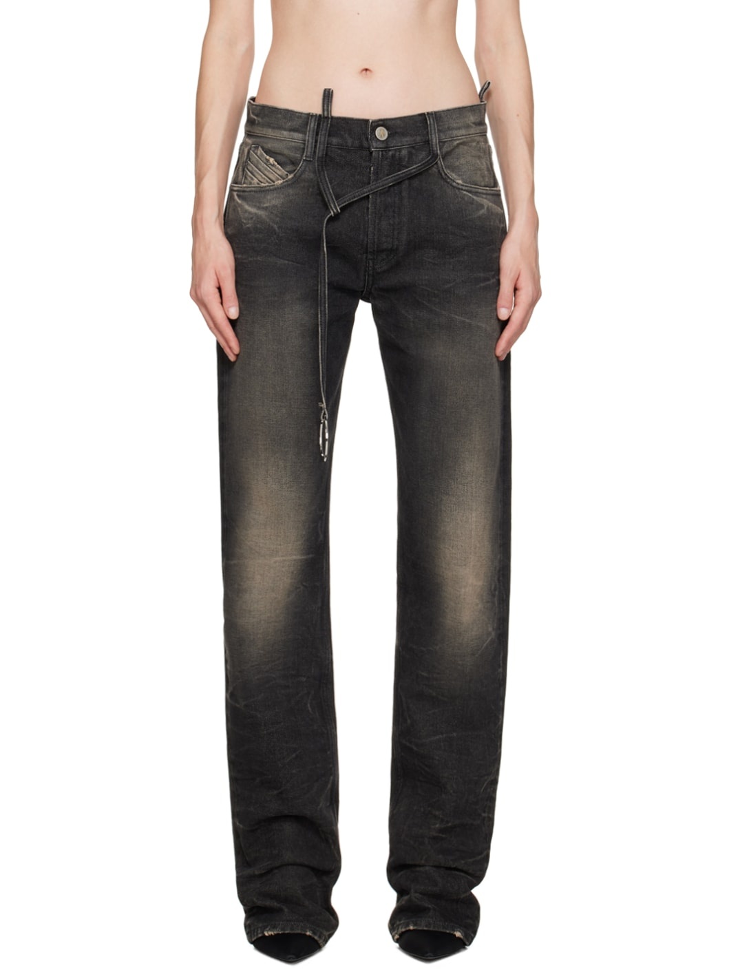 Grey Long Jeans - 1
