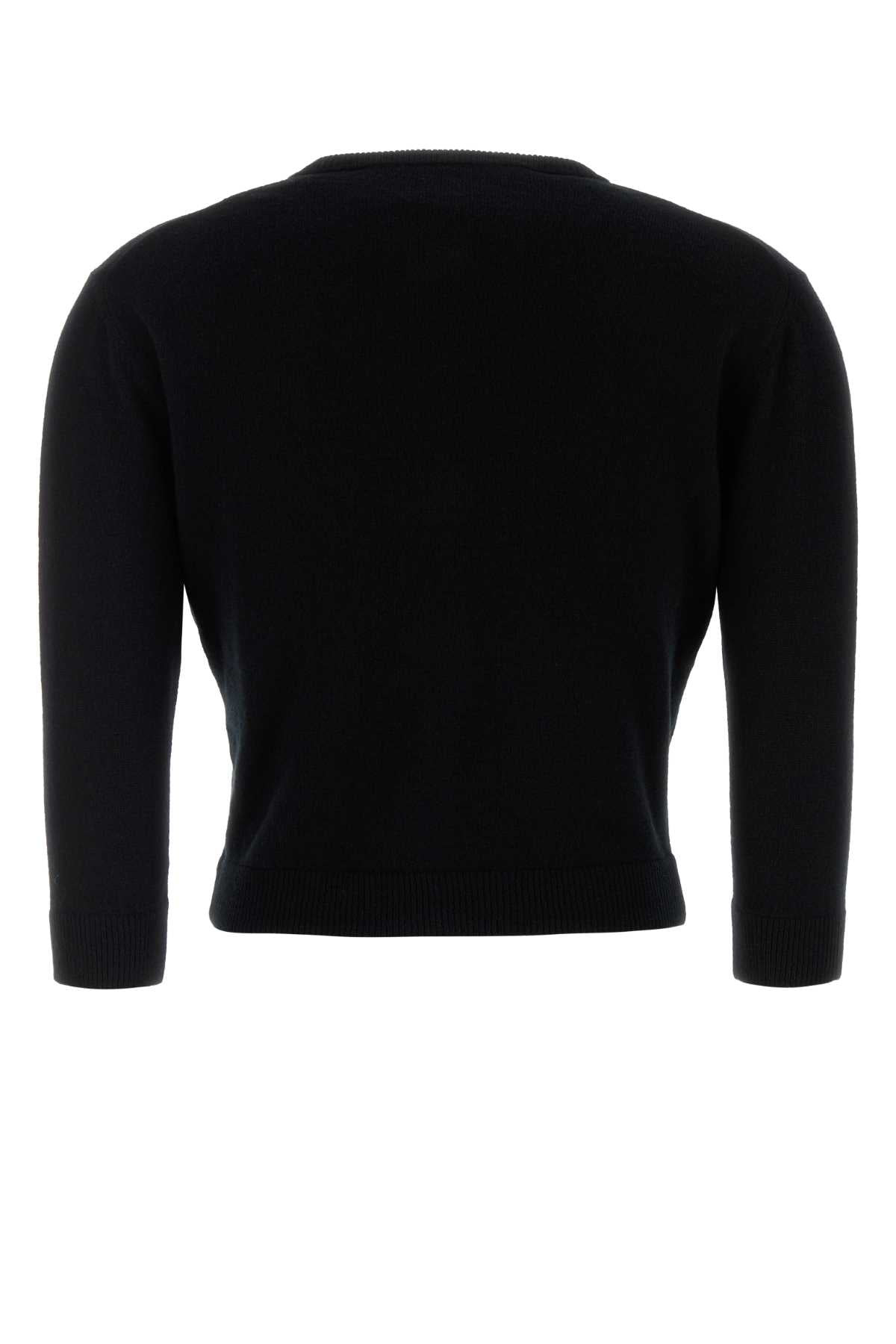 Valentino Garavani Women Black Wool Cardigan - 2