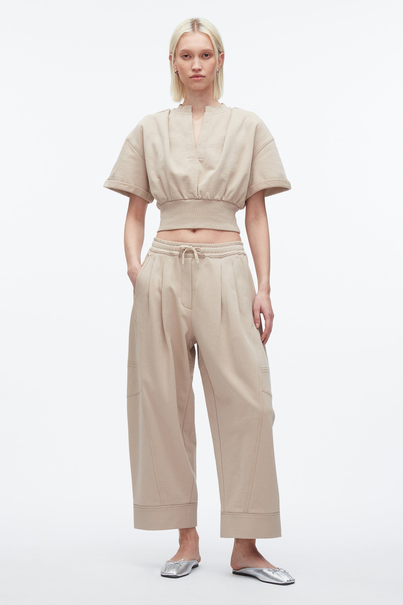 Curved Leg Cropped Sweatpant 1