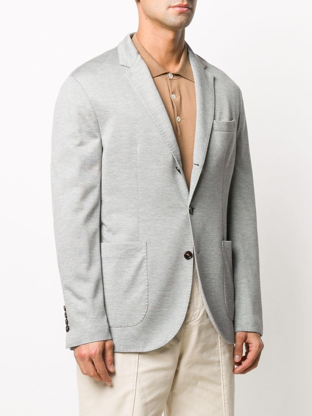 relaxed cotton blazer - 3