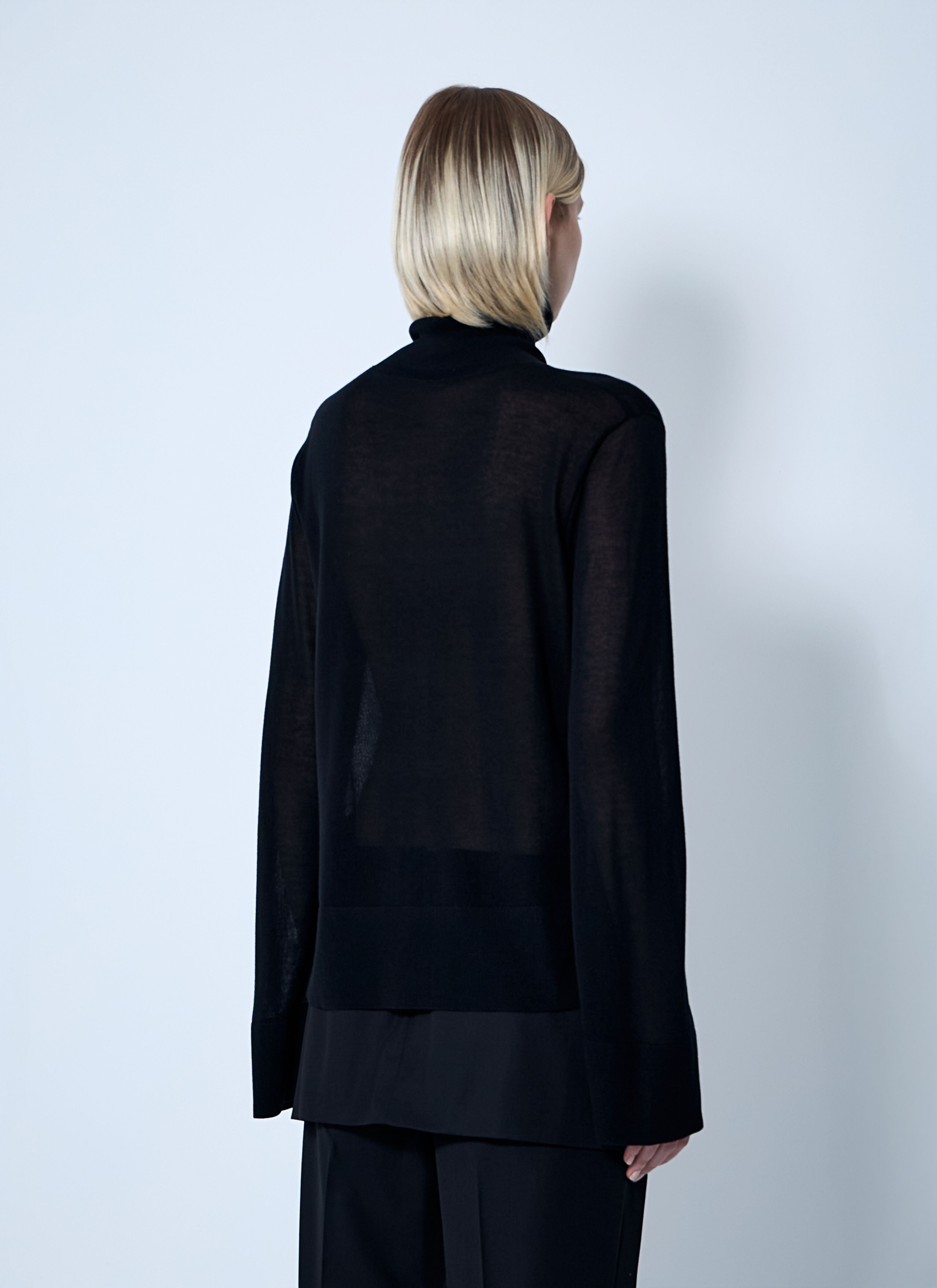 Slit Sleeve Turtleneck - 4