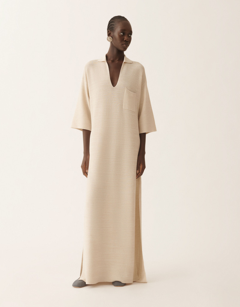 Polo dress in wool, cotton, and lurex 3