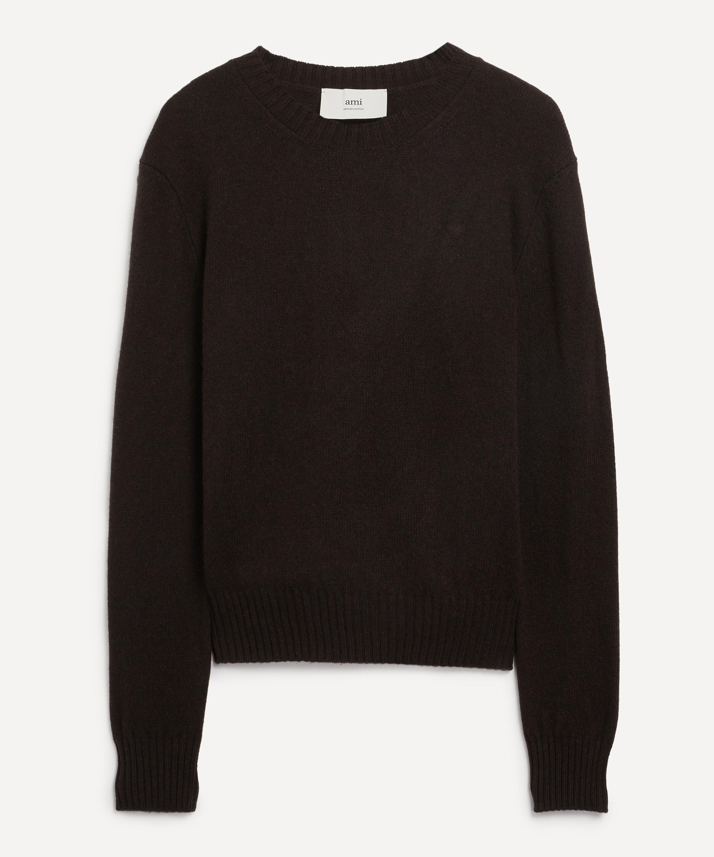 Cashmere Ami de Coeur Crew-Neck Jumper in Dark Coffee - 1