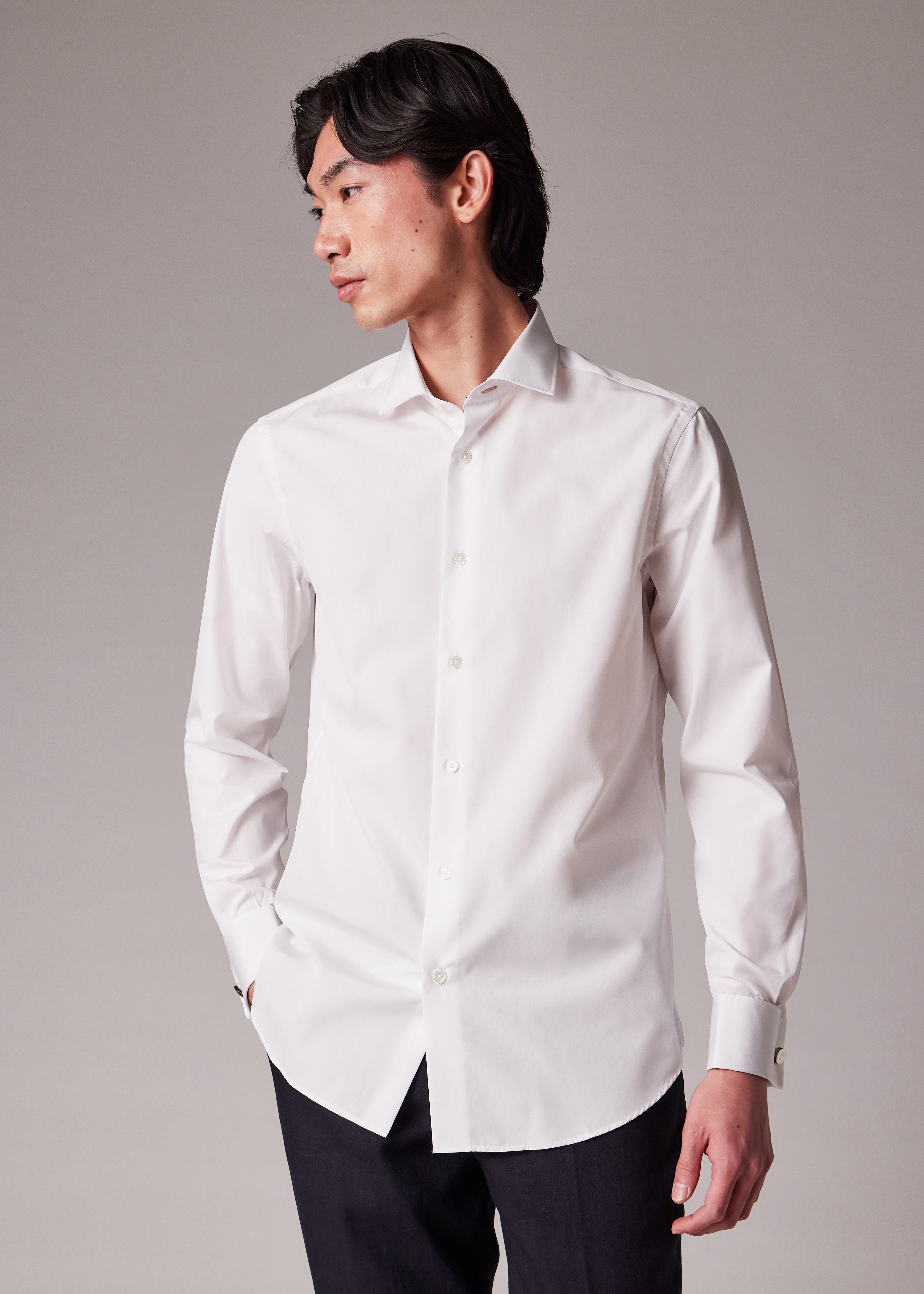 Tailored-Fit Shirt With 'Signature Stripe' Double Cuff - 3