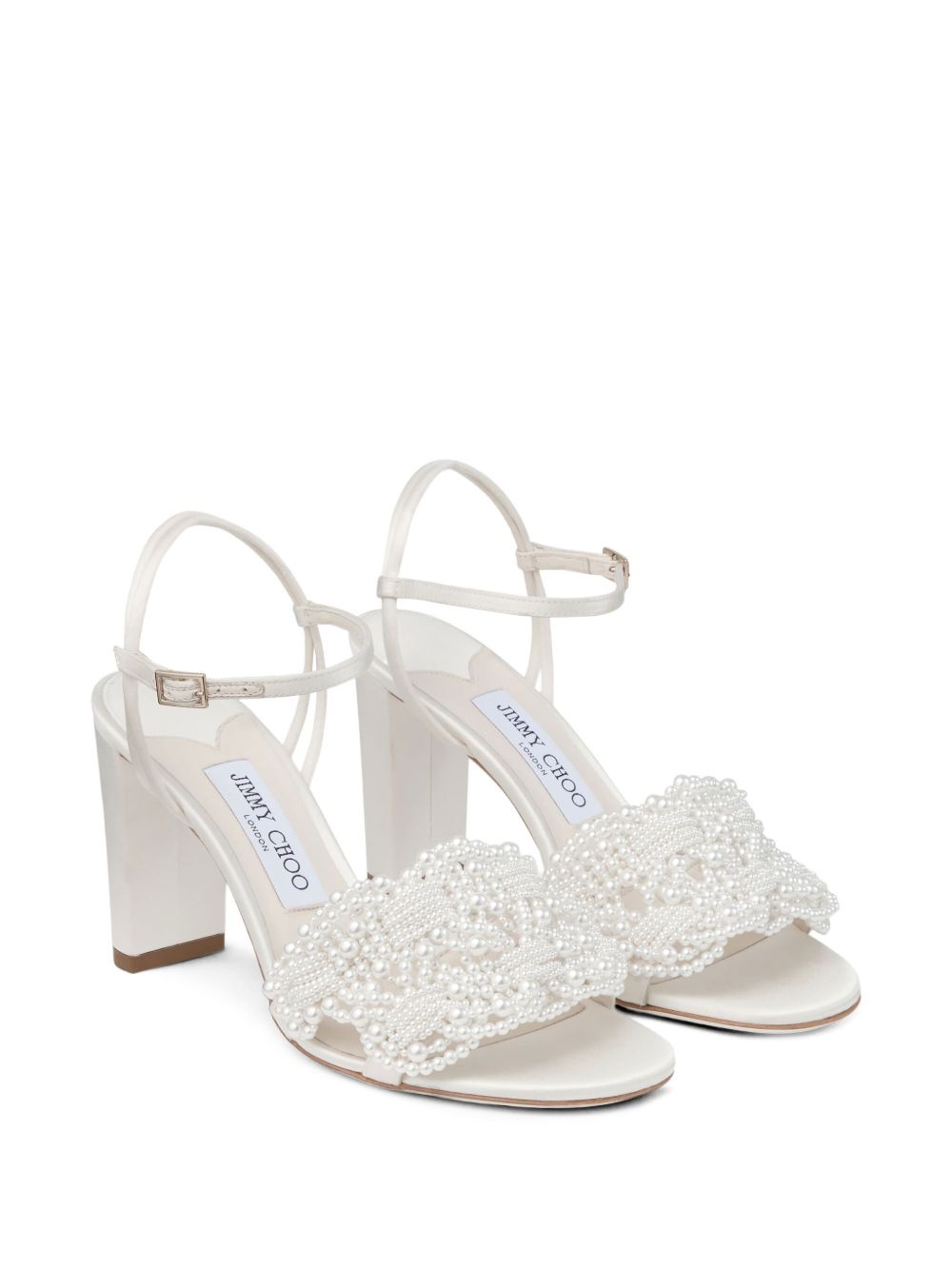 85mm leather heeled sandals - 2