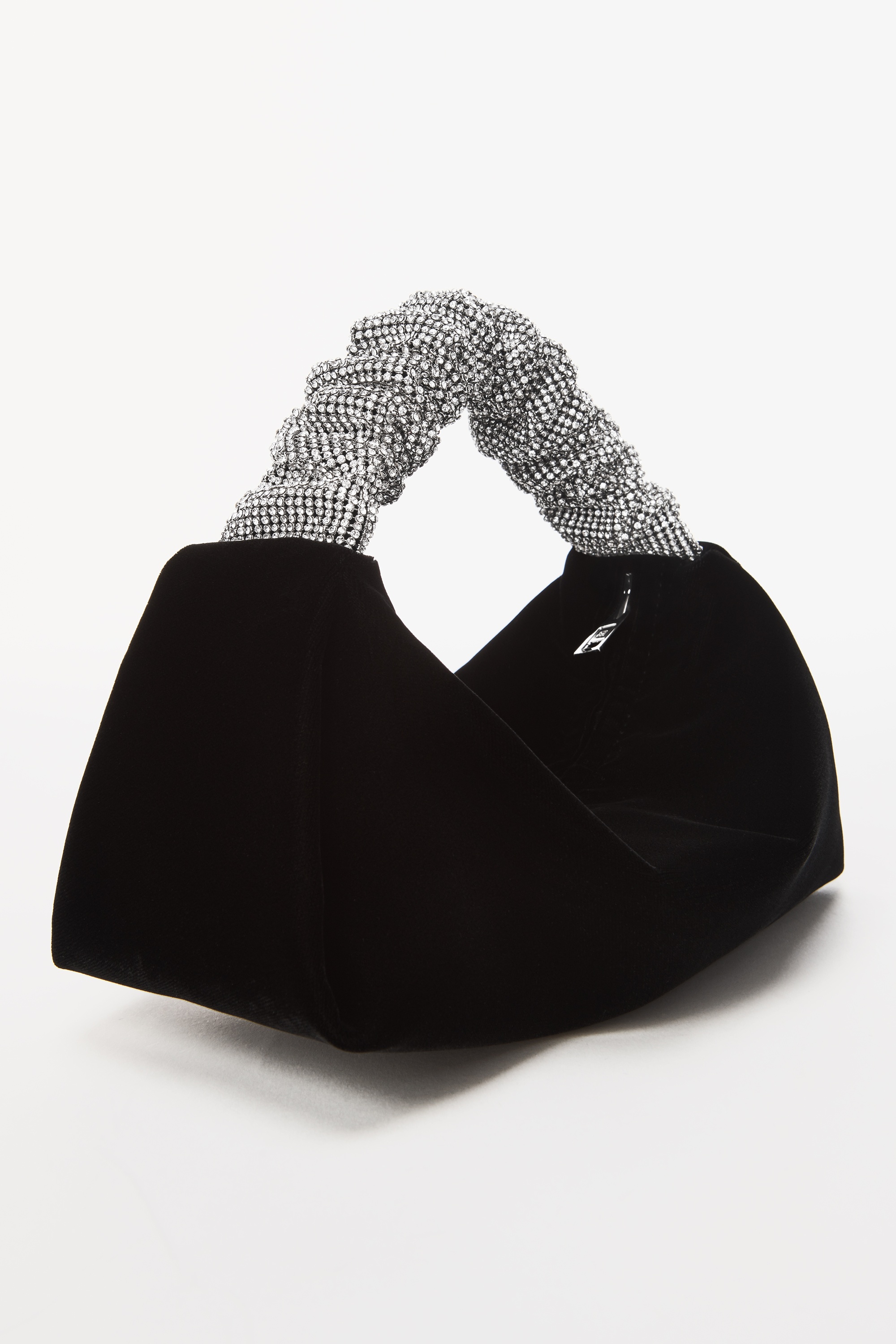 SCRUNCHIE MINI BAG IN VELVET CRYSTAL - 2