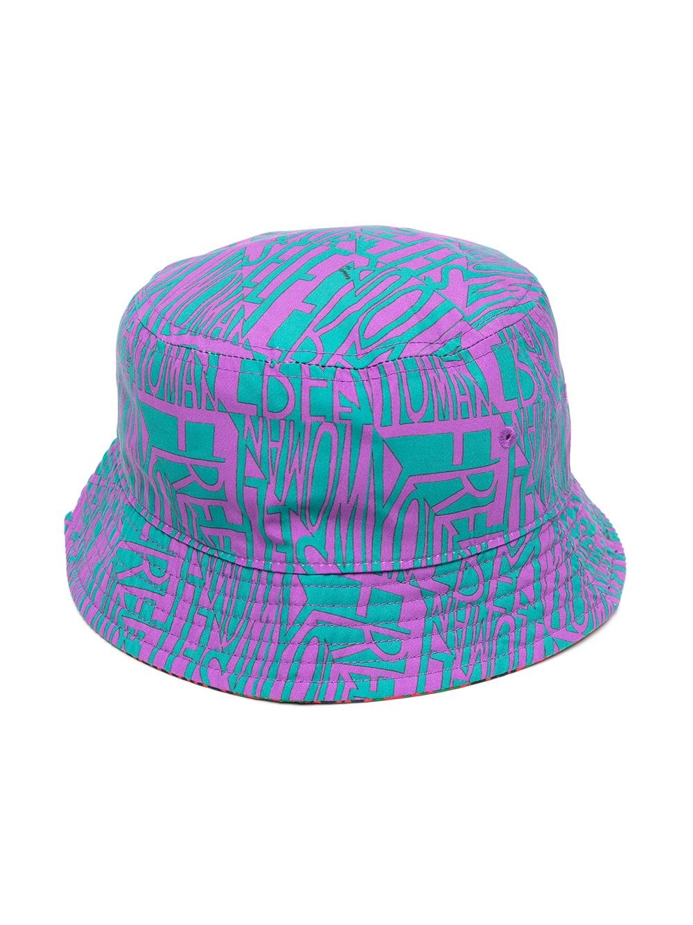 color-block printed bucket hat - 3