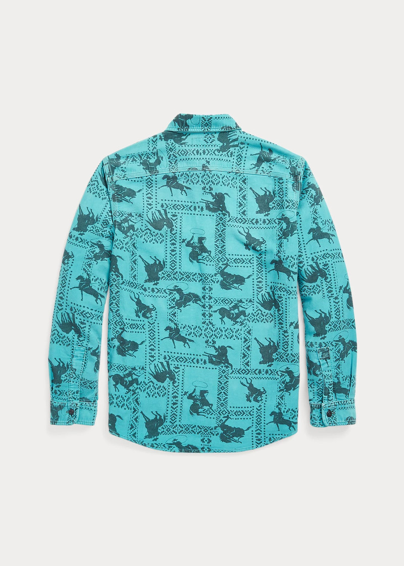 RRL by Ralph Lauren Western-Print Moleskin Workshirt outlook