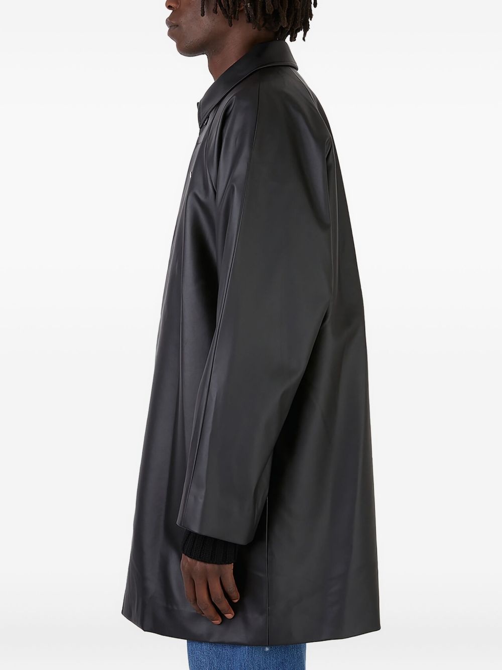 zip-fastening raglan-sleeve coat - 3