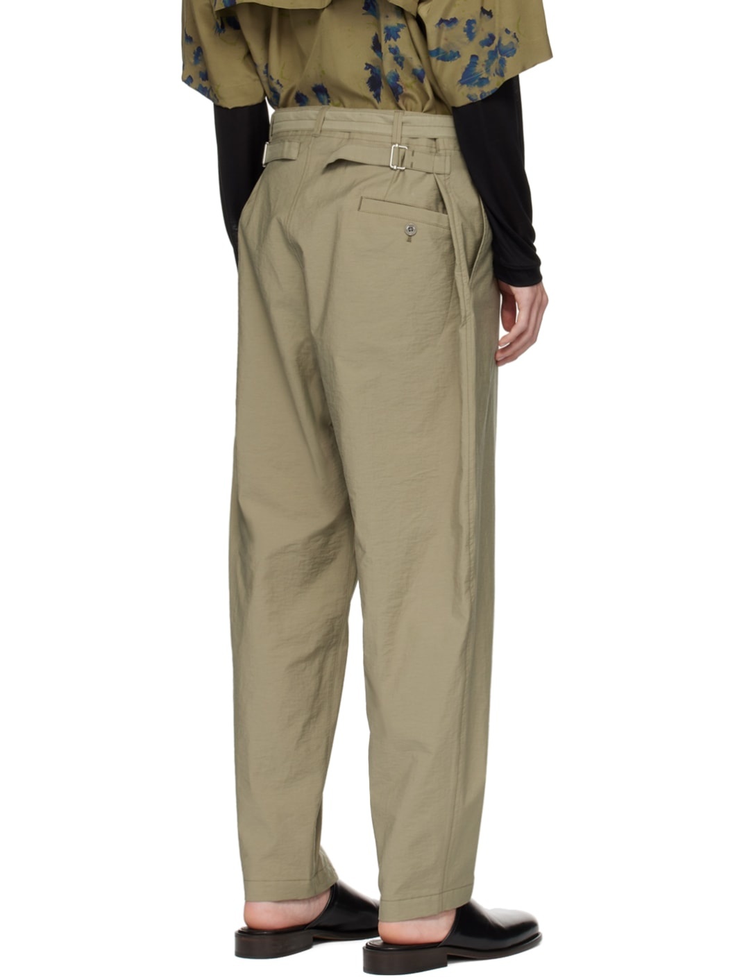 Khaki Belted Trousers - 3