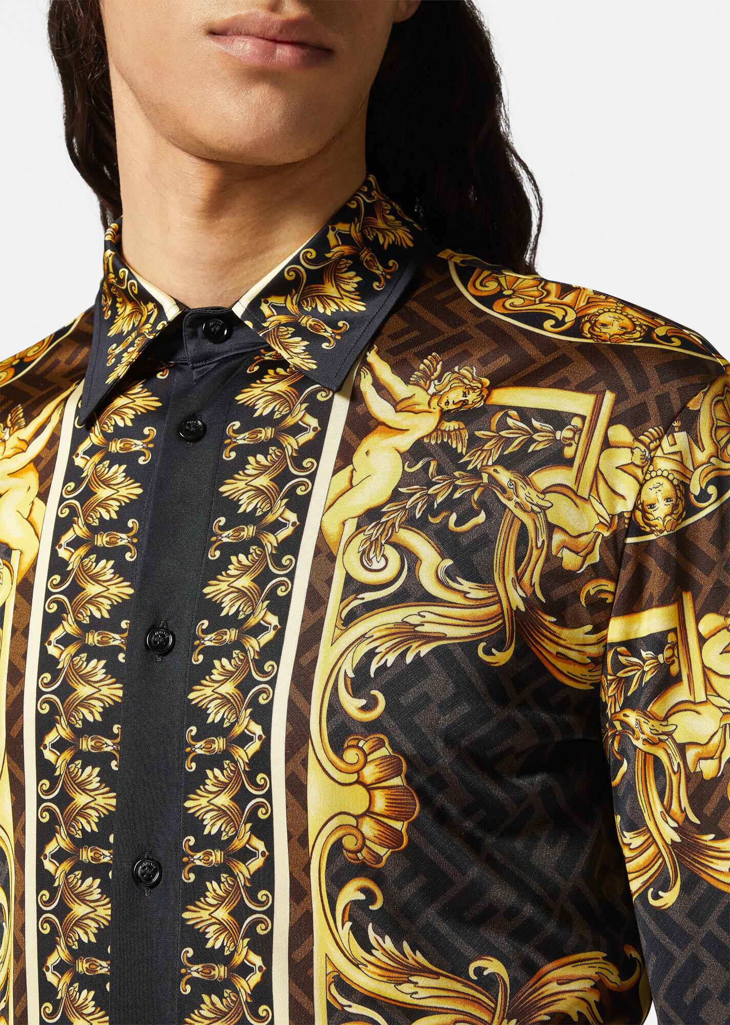 Fendace Gold Baroque Shirt - 5