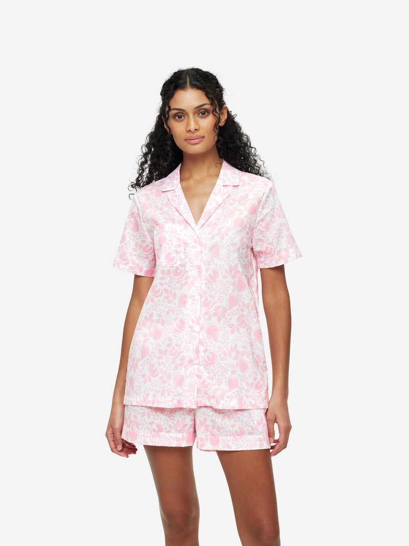Women's Short Pyjamas Nelson 89 Cotton Batiste Pink - 5