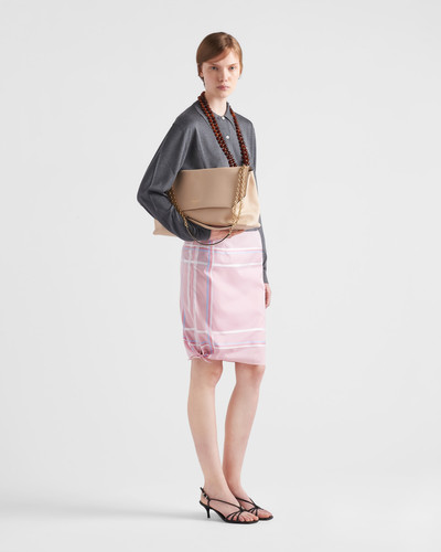 Prada Checked cotton skirt outlook