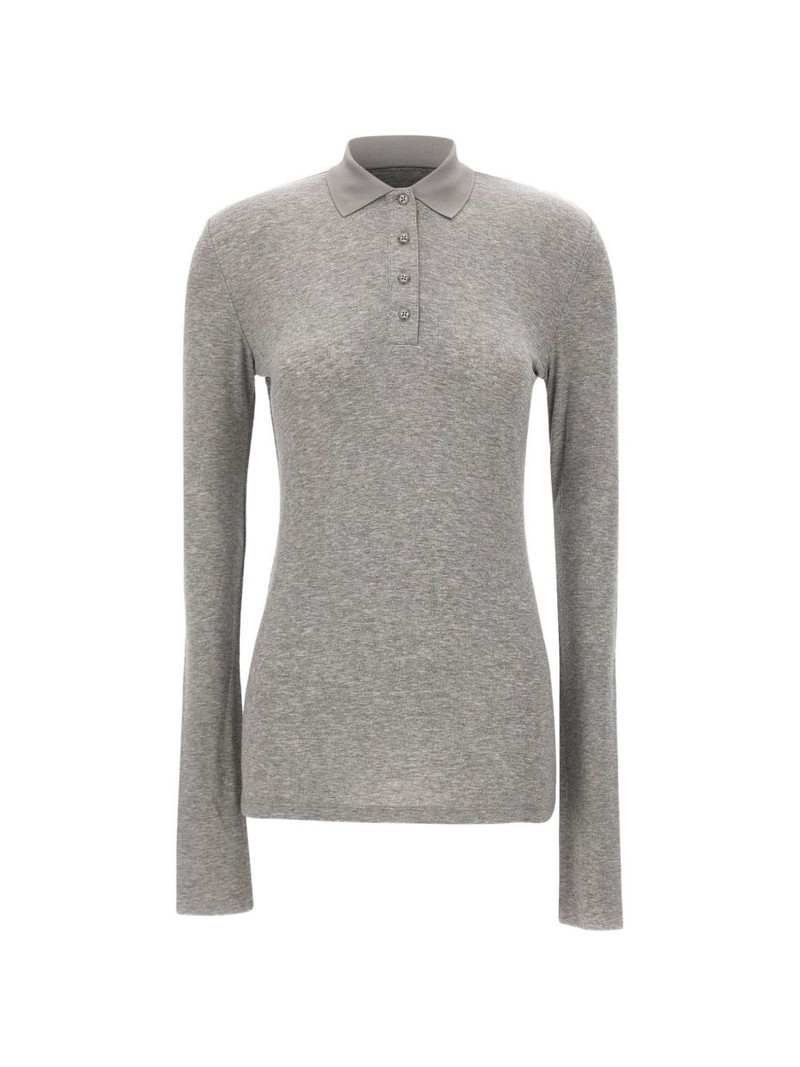 ribbed long-sleeve polo 1