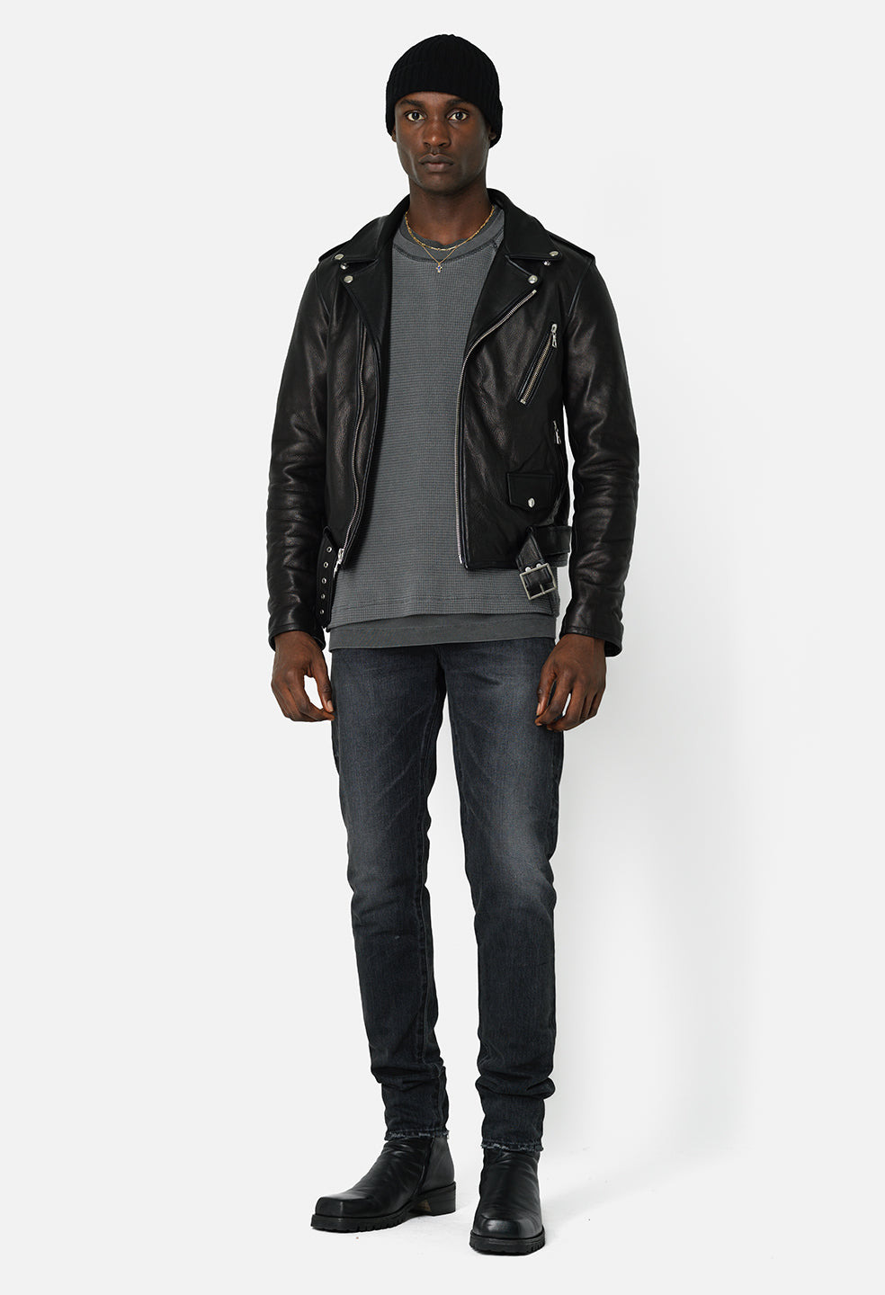 LEATHER MOTO JACKET - 3
