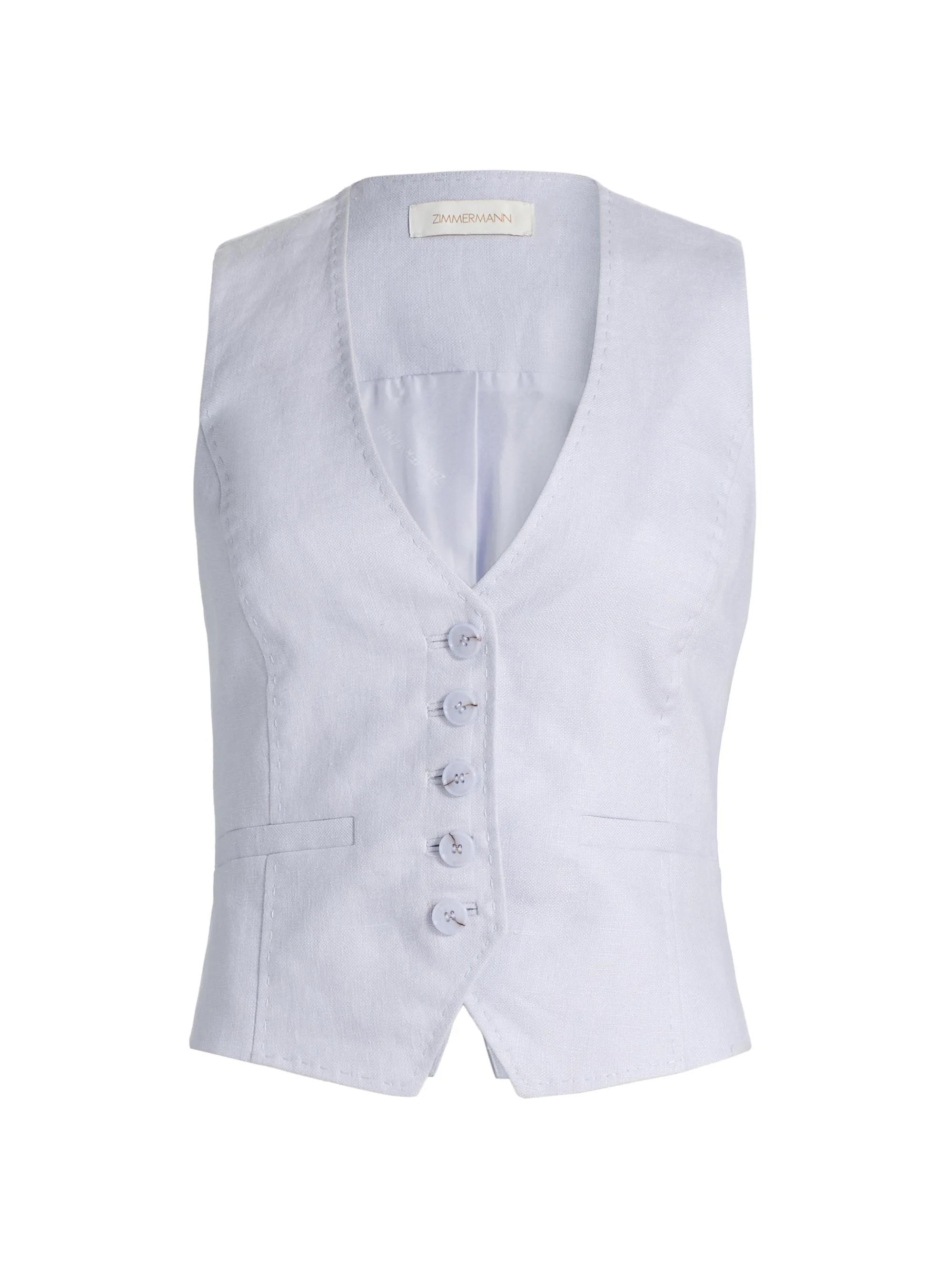 Women's Luna Linen Vest - Lilac - 1