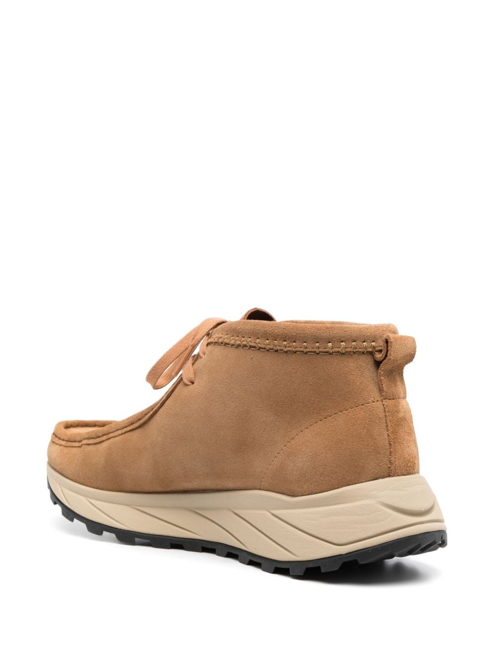 lace-up chunky-sole suede boots - 3