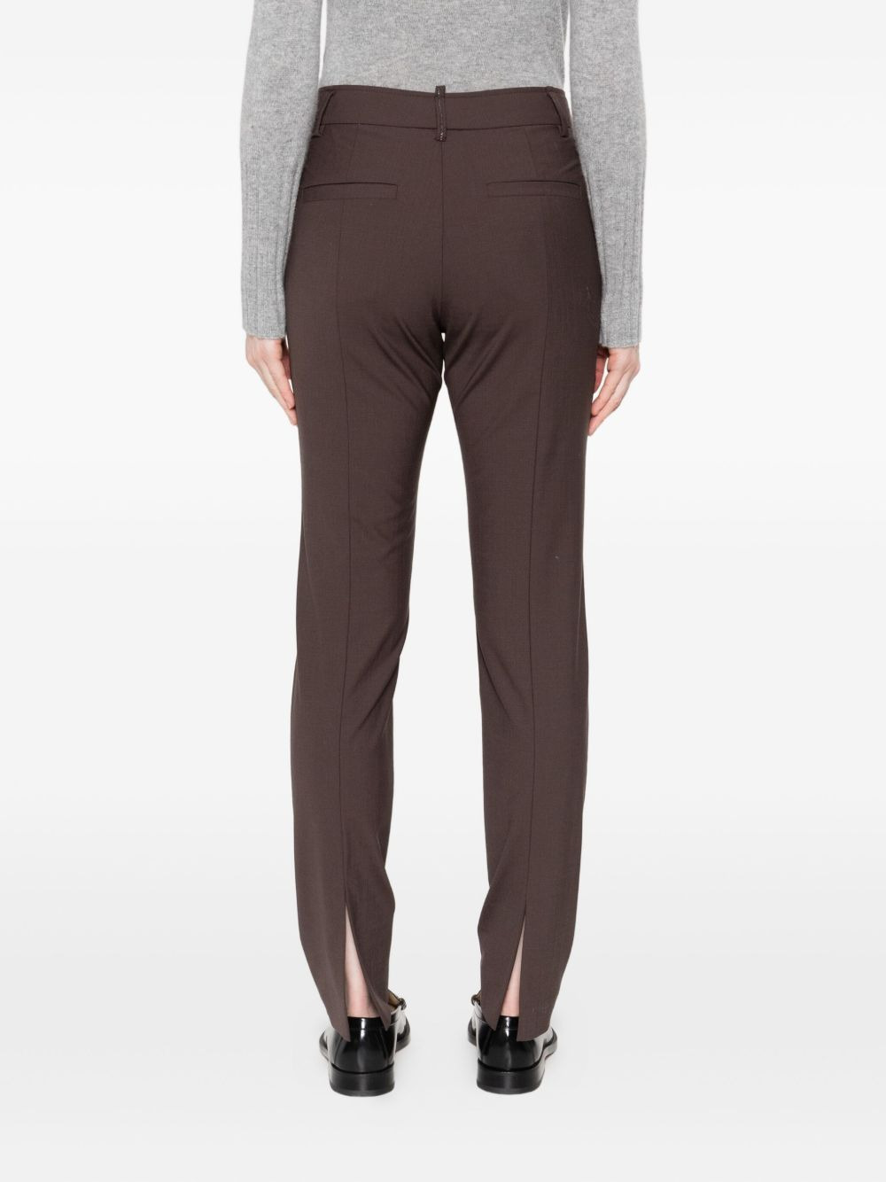 tapered wool trousers - 4