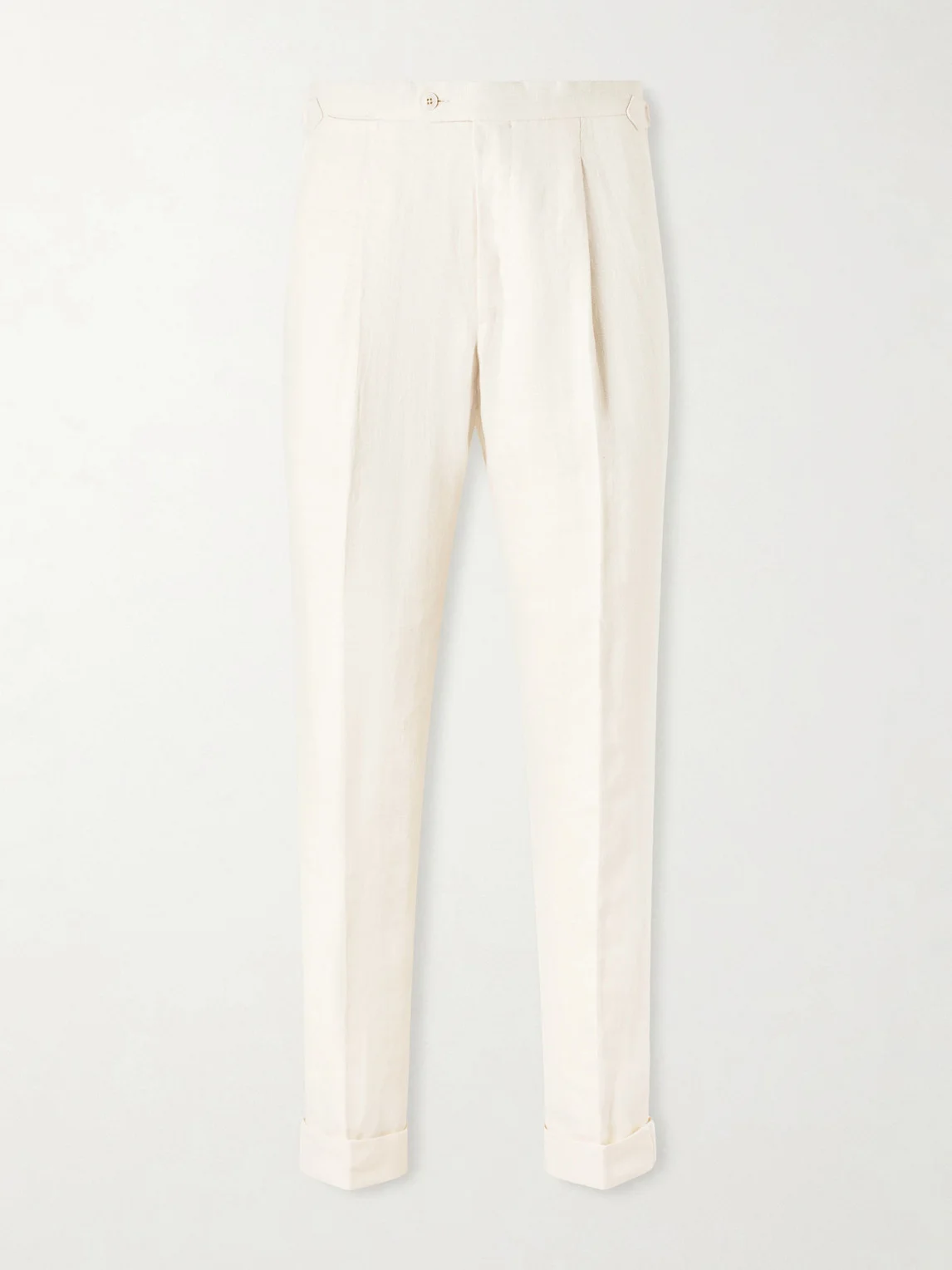 Amie Straight-Leg Wool, Silk and Linen-Blend Suit Trousers - 1