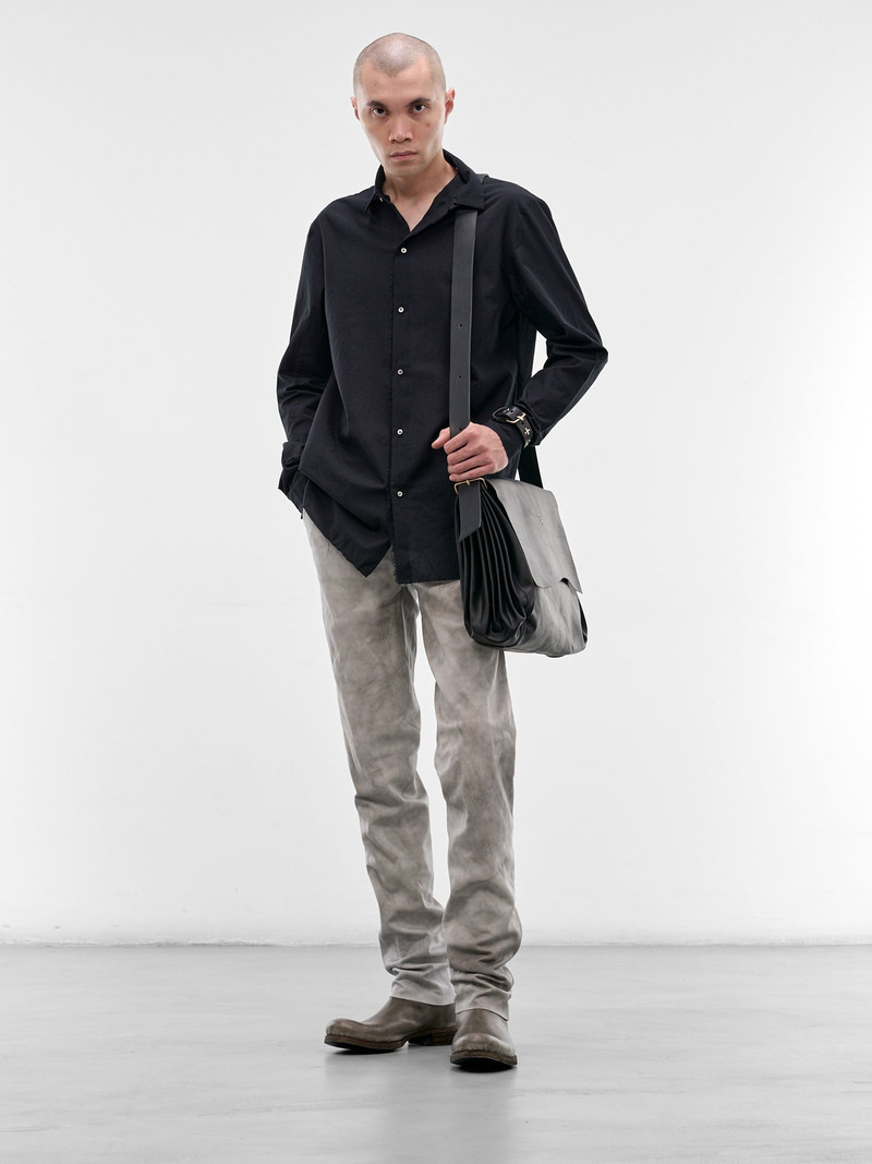 M.A+ Black Cotton Button-Up Shirt outlook