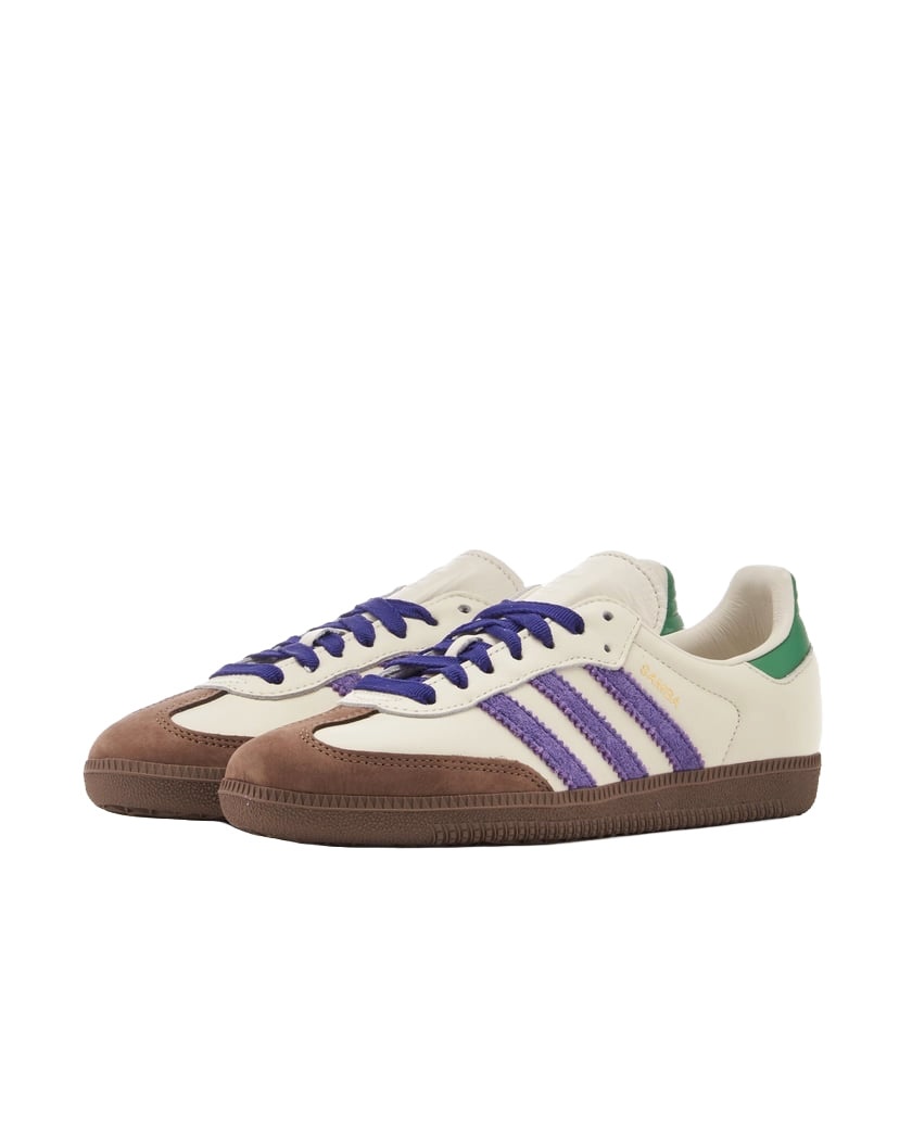 (WMNS) adidas Samba OG 'White Purple Green' ID8349 - 3