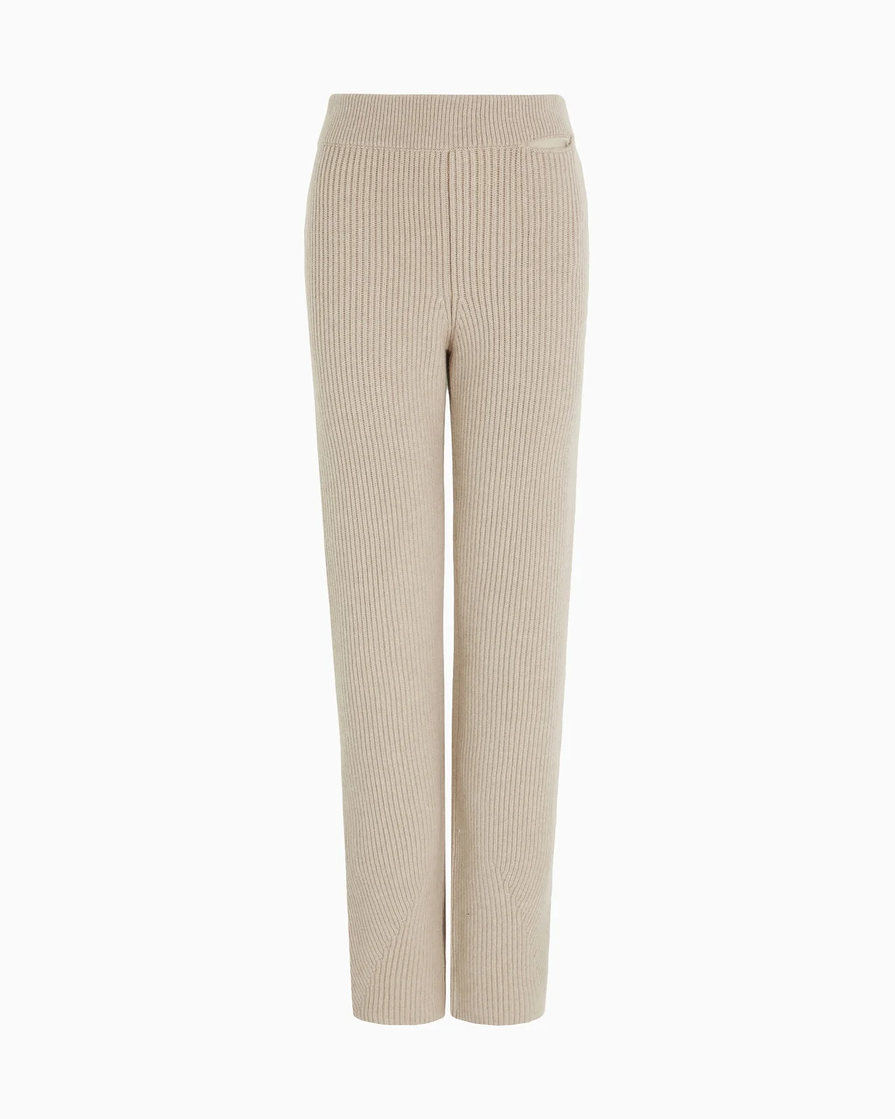 GIORGIO ARMANI NEVE RIBBED CASHMERE TROUSERS - 1