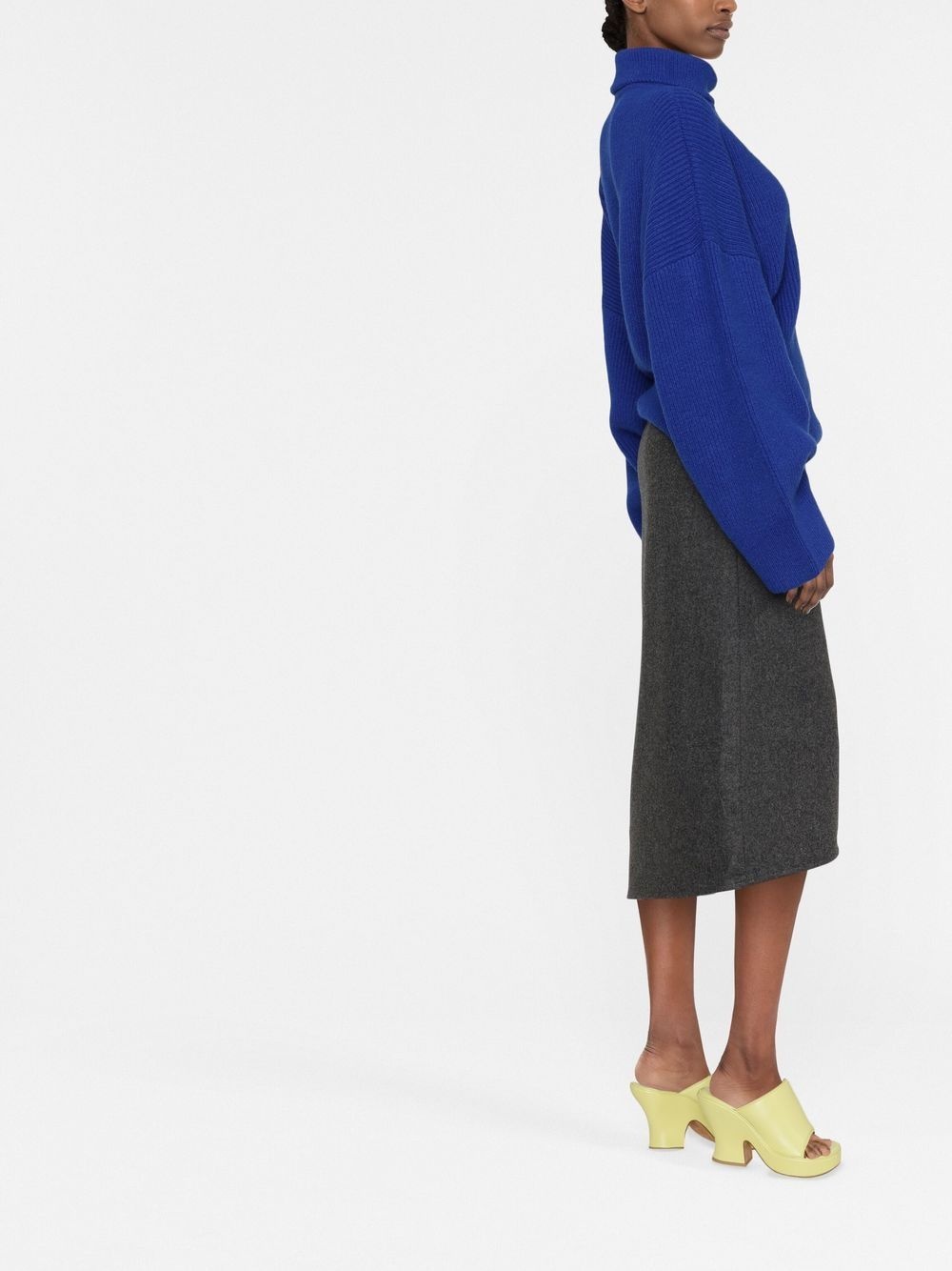 roll-neck ribbed jumper - 3