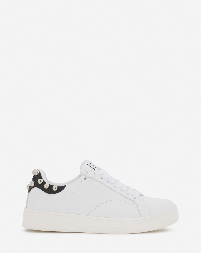 STUDDED LEATHER DDBO SNEAKERS - 1
