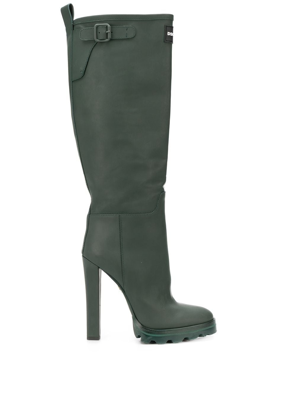 stiletto-heel knee-high rain boots - 1