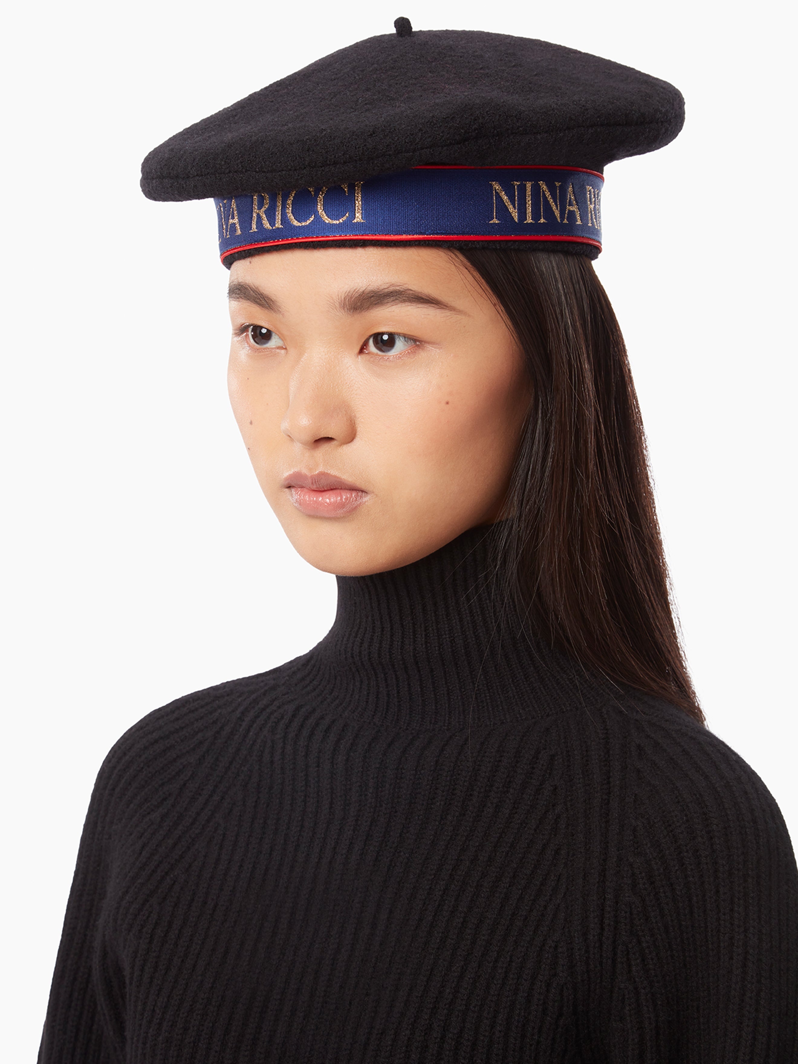 WOOL BERET WITH NINA RICCI LOGO - 4