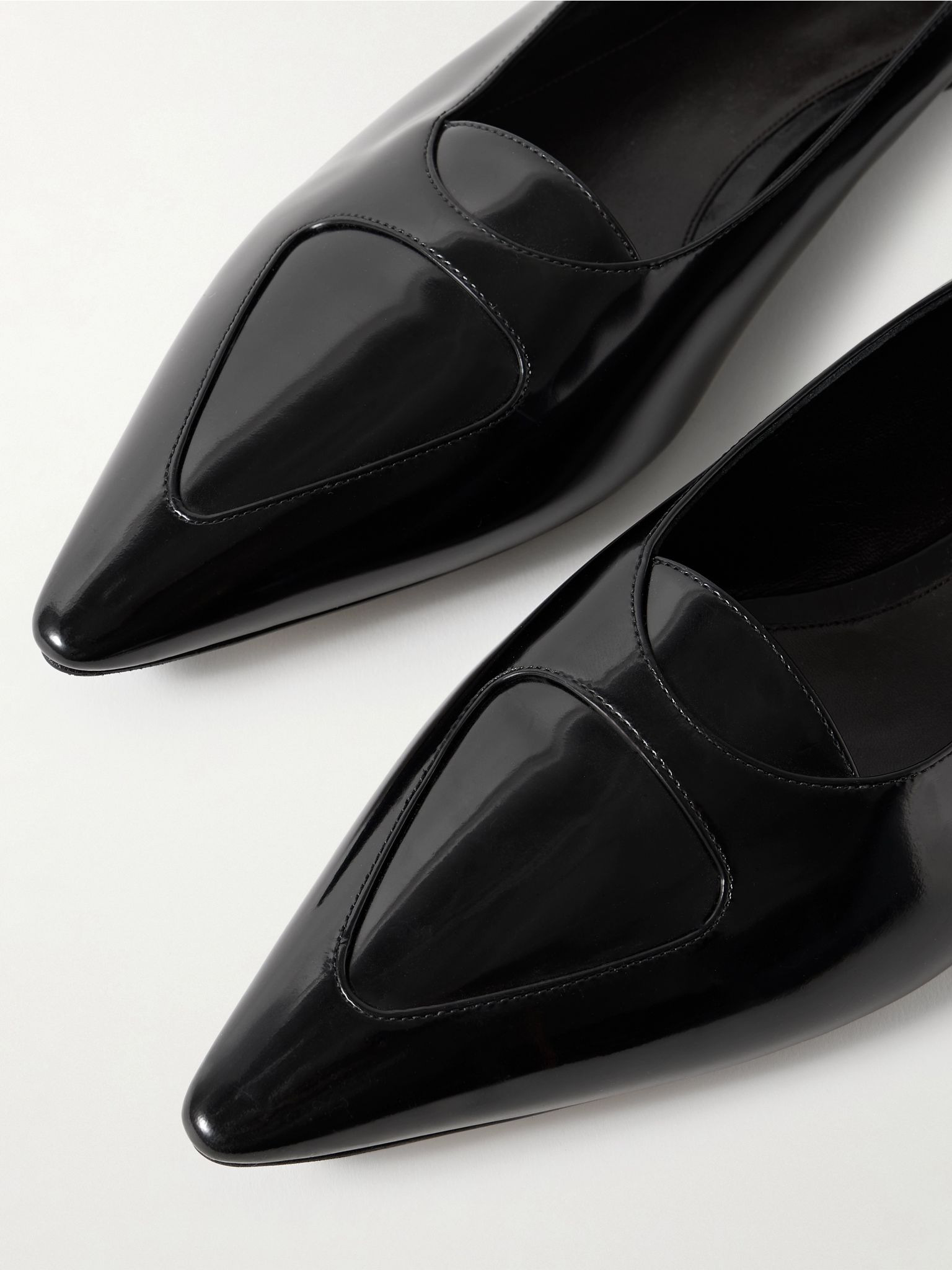 Viv glossed-leather ballet flats Black - 4
