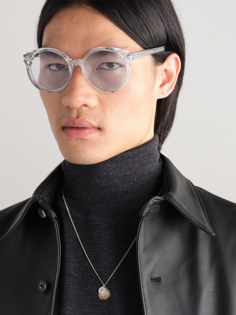 JACQUES MARIE MAGE Round-Frame Acetate Sunglasses Clear outlook