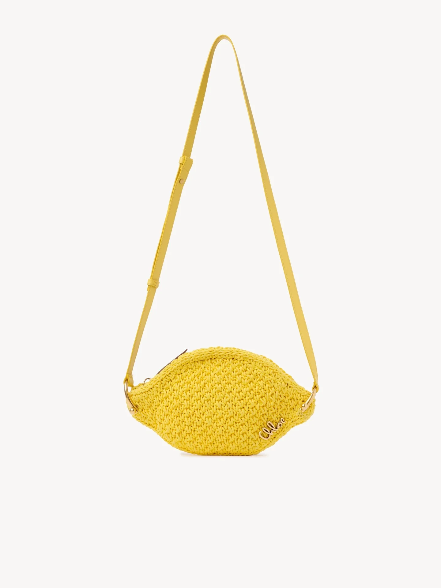 CHLOÉ TROPICUS LEMON CROSSBODY BAG IN WAXED CORD - 1