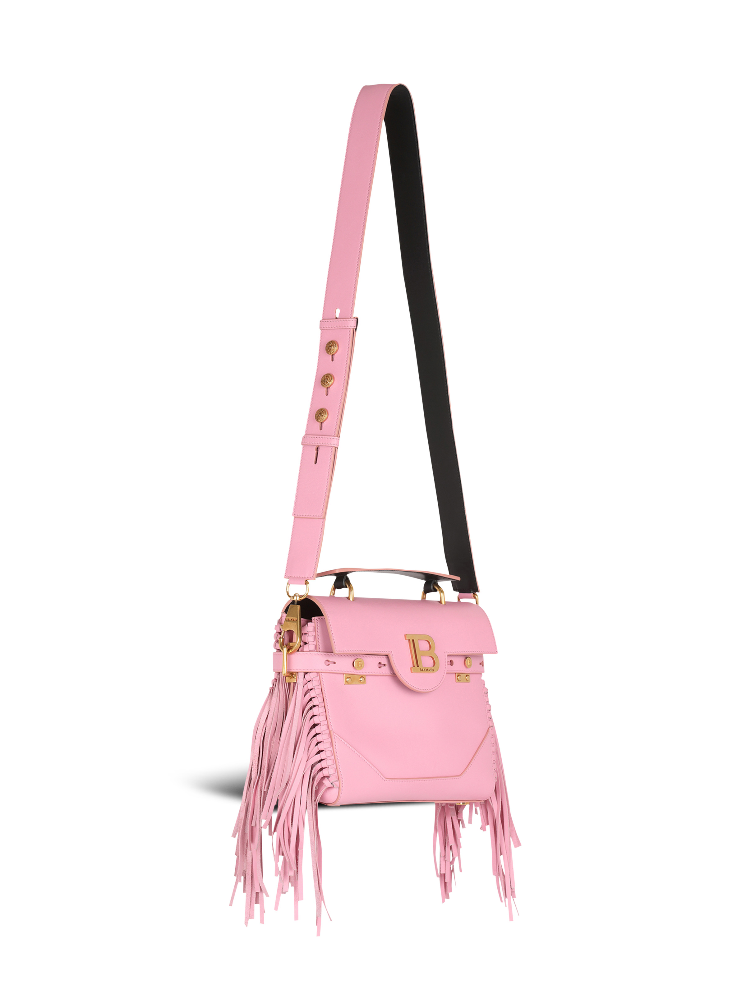 Smooth leather B-Buzz 23 bag with fringe - 3
