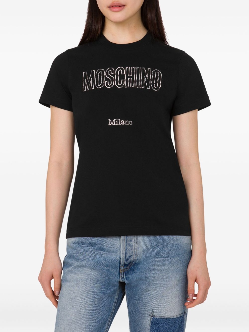 embellished cotton T-shirt - 3