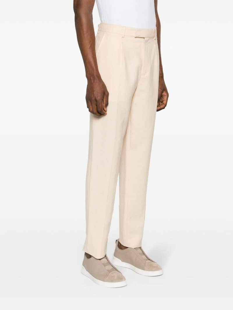 Oasi tapered-leg linen trousers 3