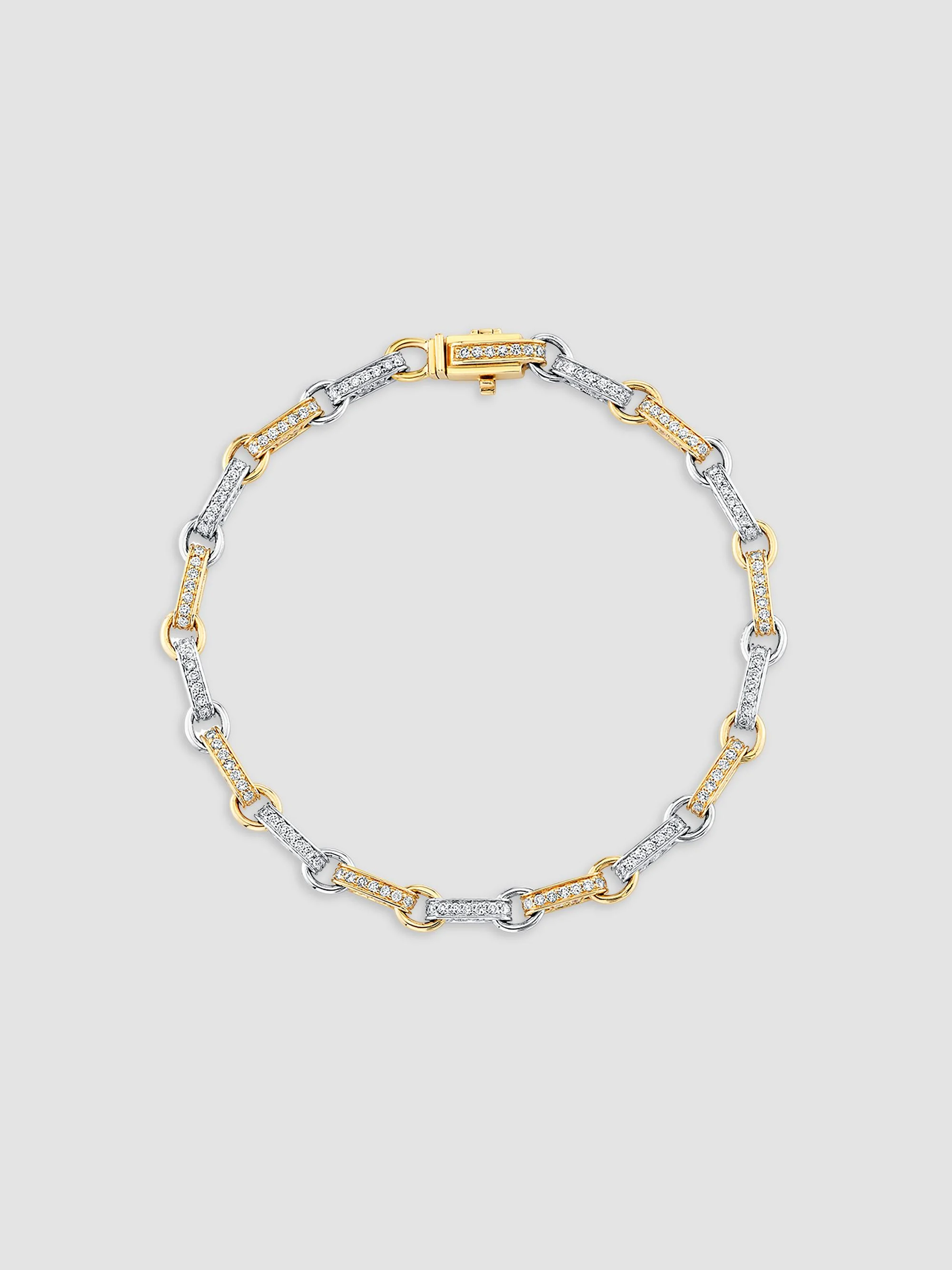 Women's Two-Tone 14K Gold & 2.06 TCW Diamond Bracelet - Yellow Gold - 1