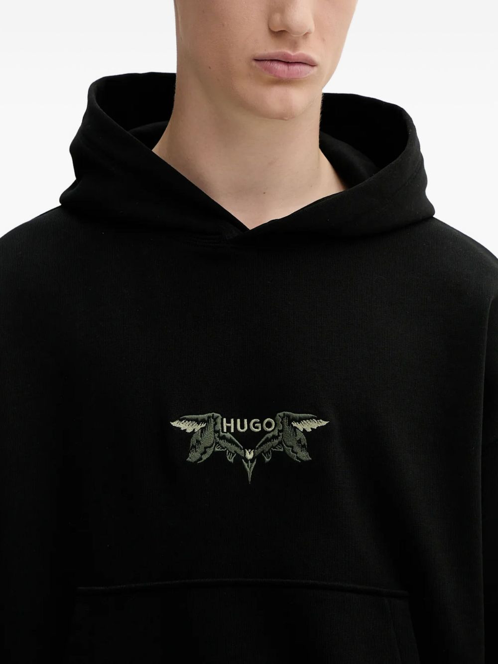 bird-embroidery hoodie - 4