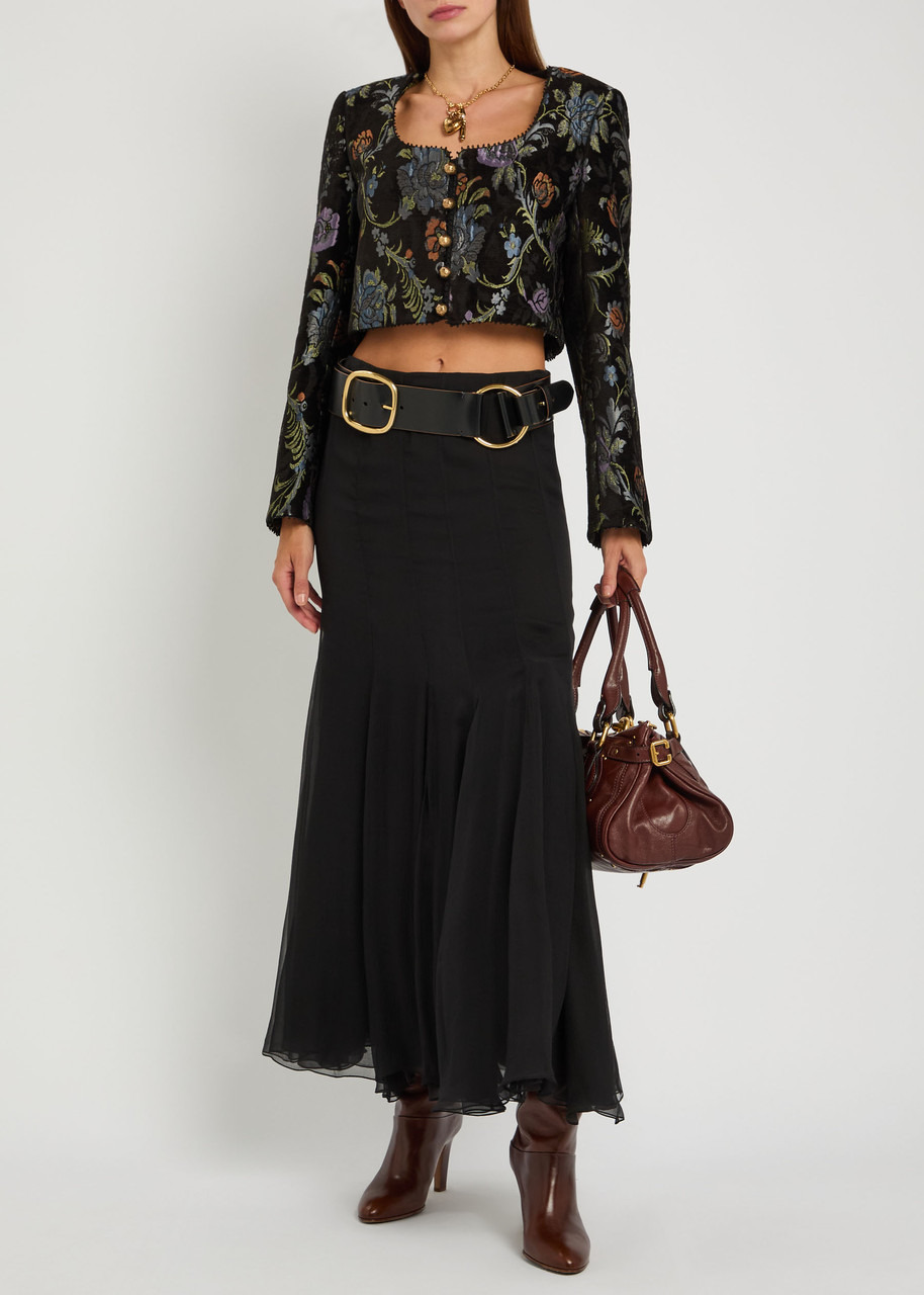 Chloe Textured Silk-chiffon Maxi Skirt - 4