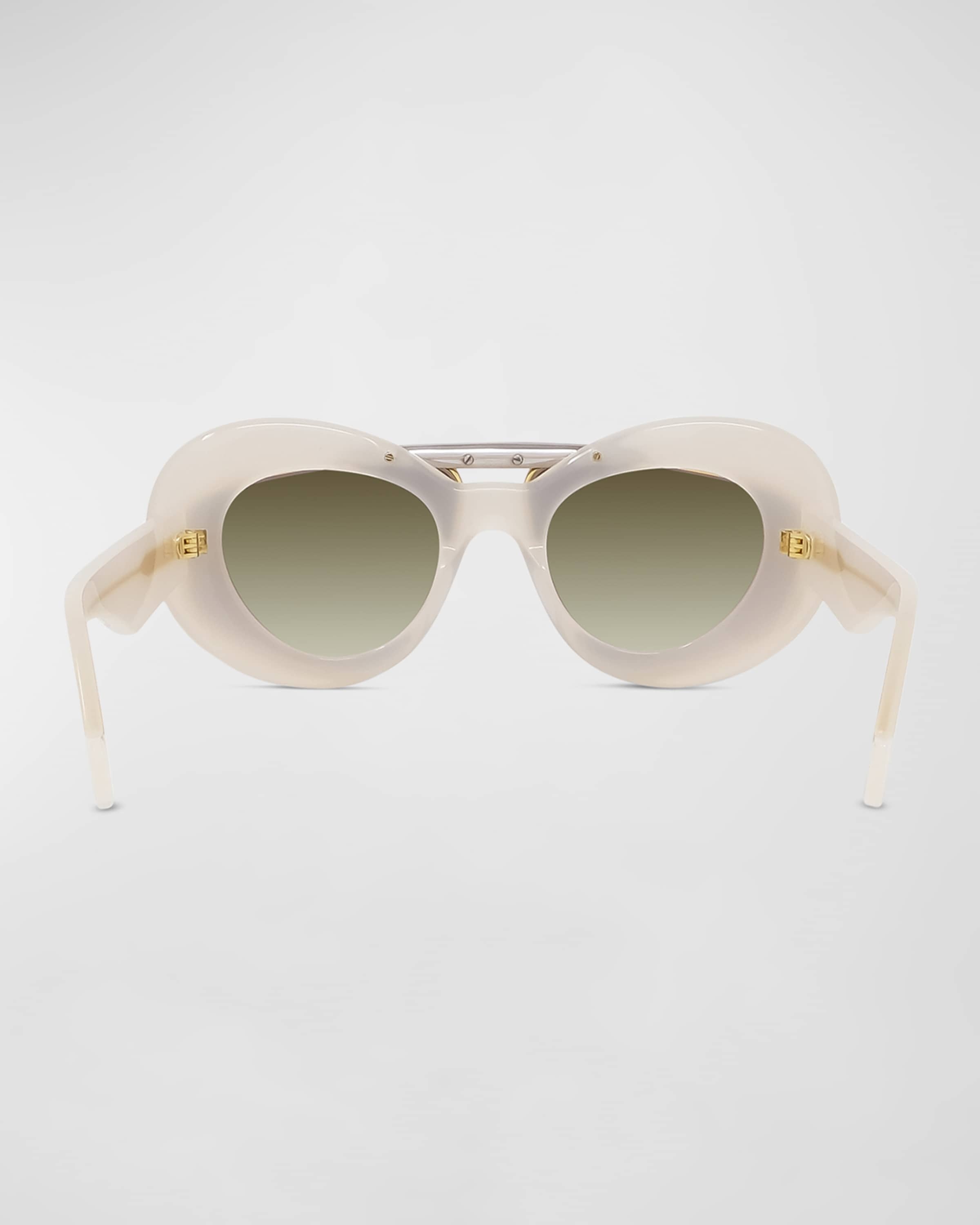 Double Frame Acetate & Metal Cat-Eye Sunglasses - 5