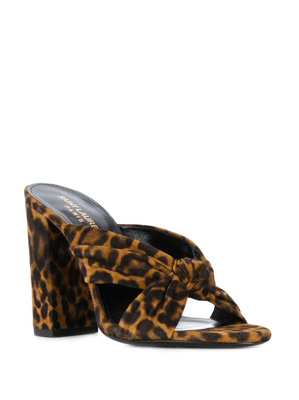 Bianca 100mm leopard-print mules - 2