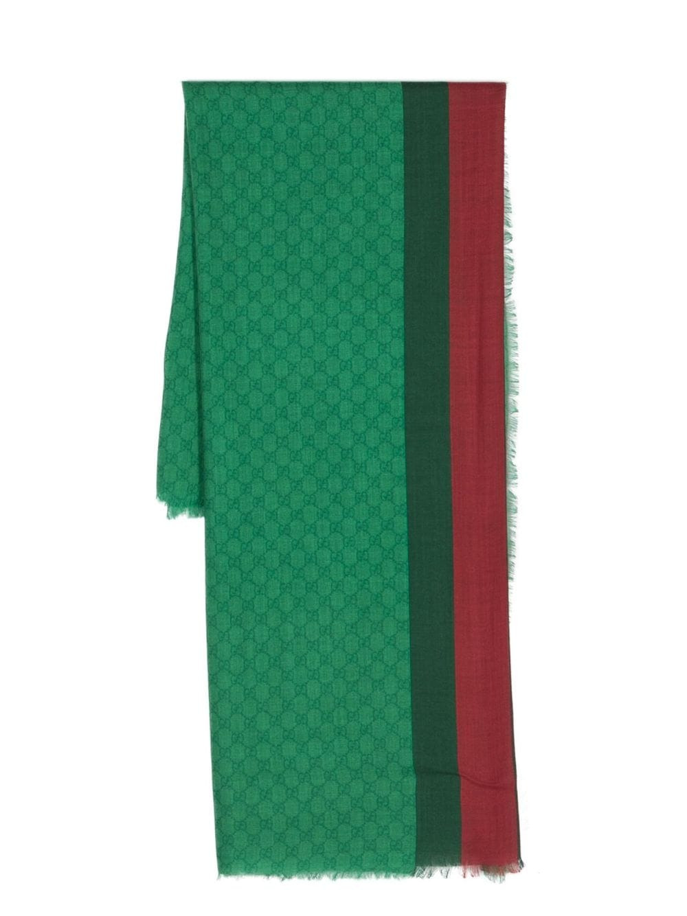 Gucci Men Wool Shawl With Web Detail - 1