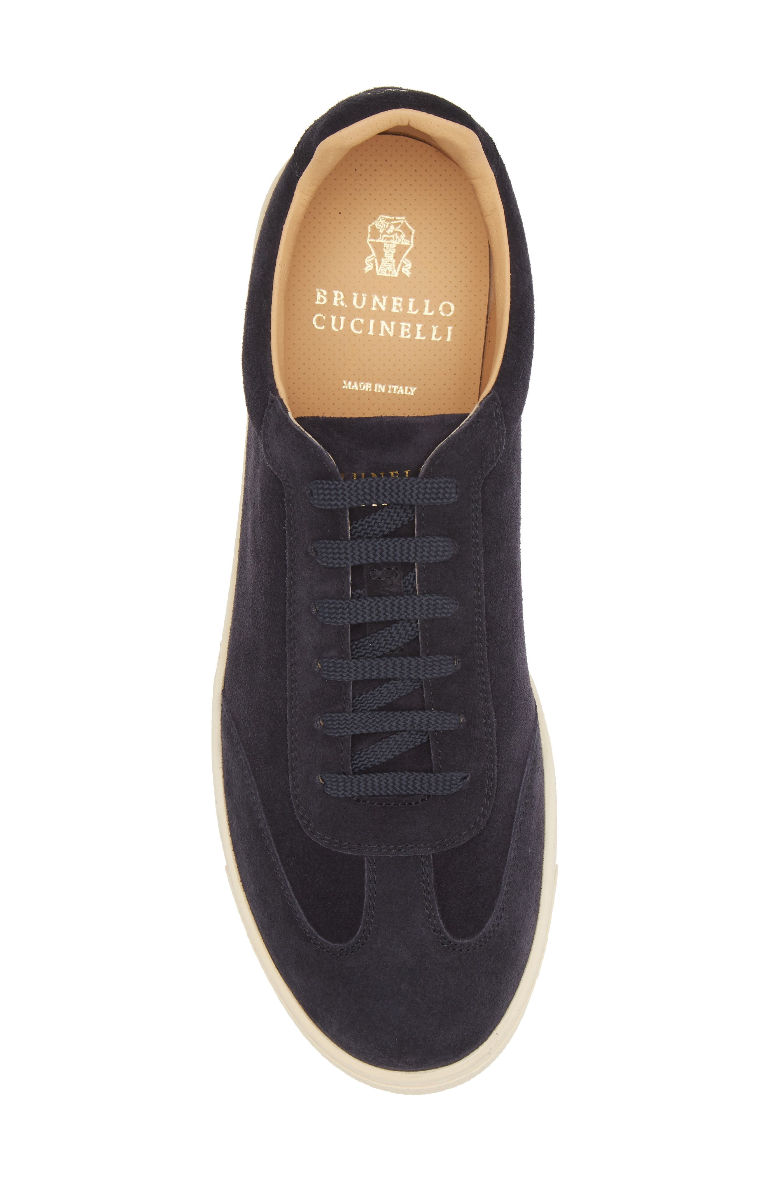 Brunello Cucinelli Suede Low Top Sneaker in Navy at Nordstrom - 5