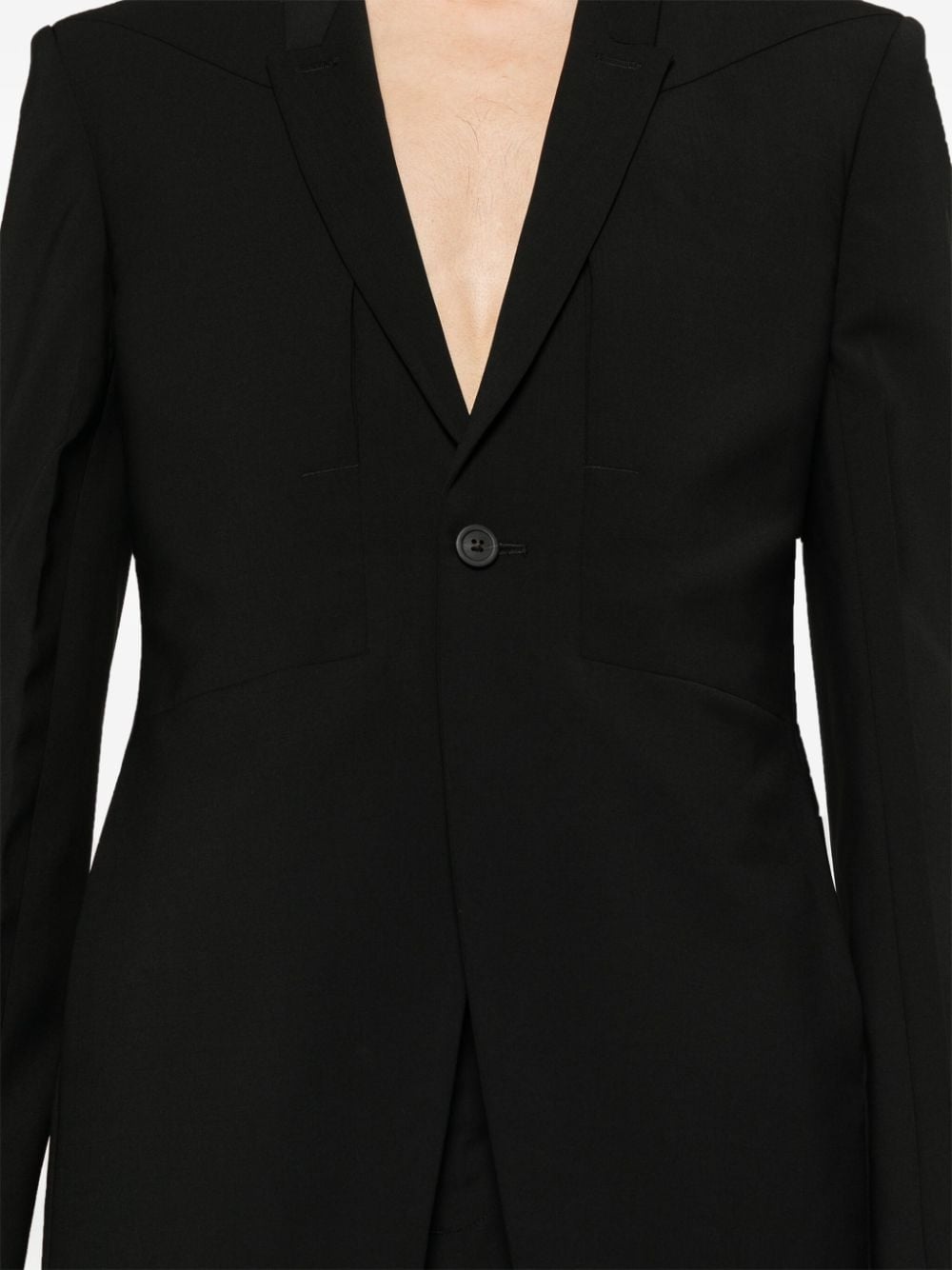 single-breasted virgin wool blazer - 5